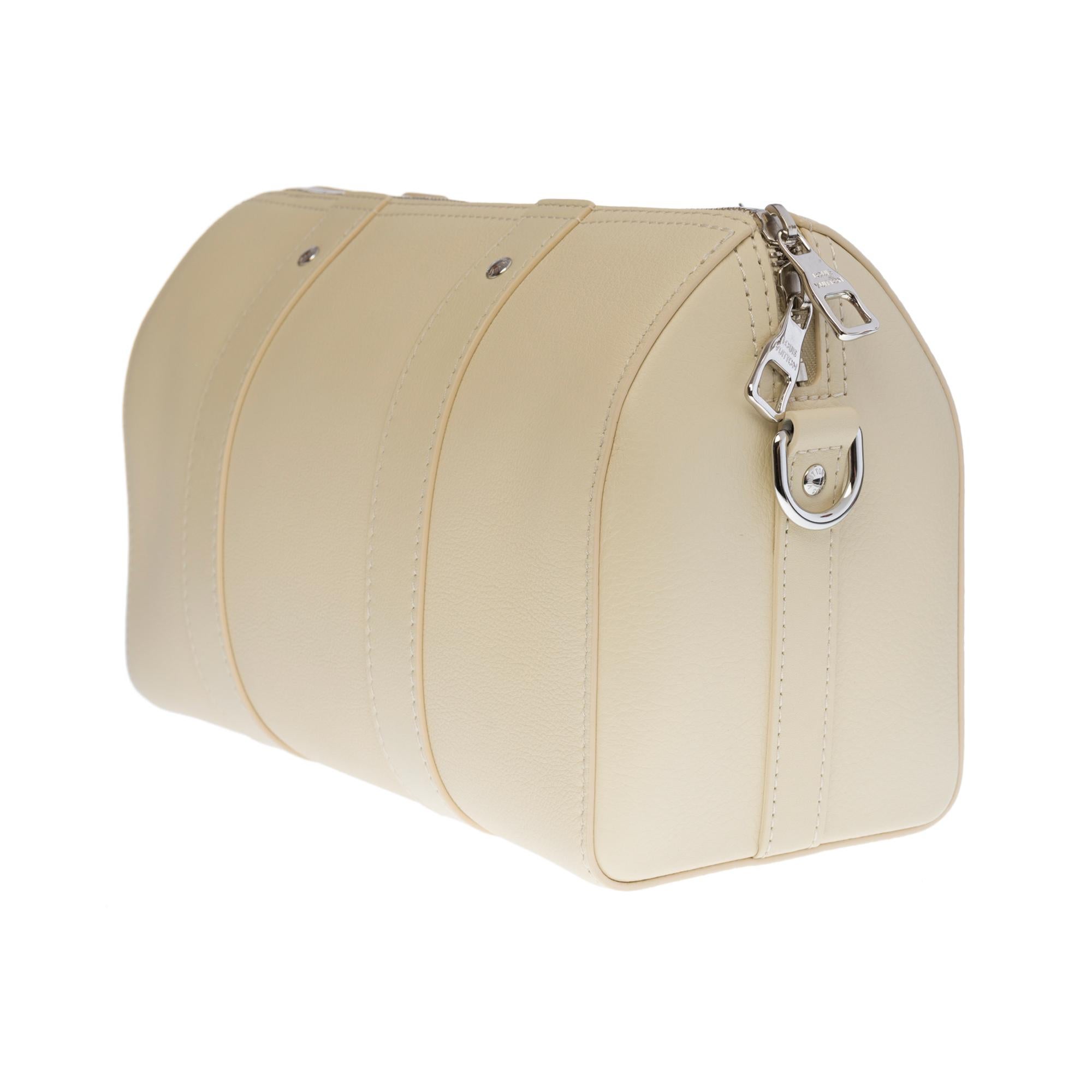 Women's or Men's New-Louis Vuitton FW 2022 by Virgil Abloh- City Keepall in beige calf leather For Sale