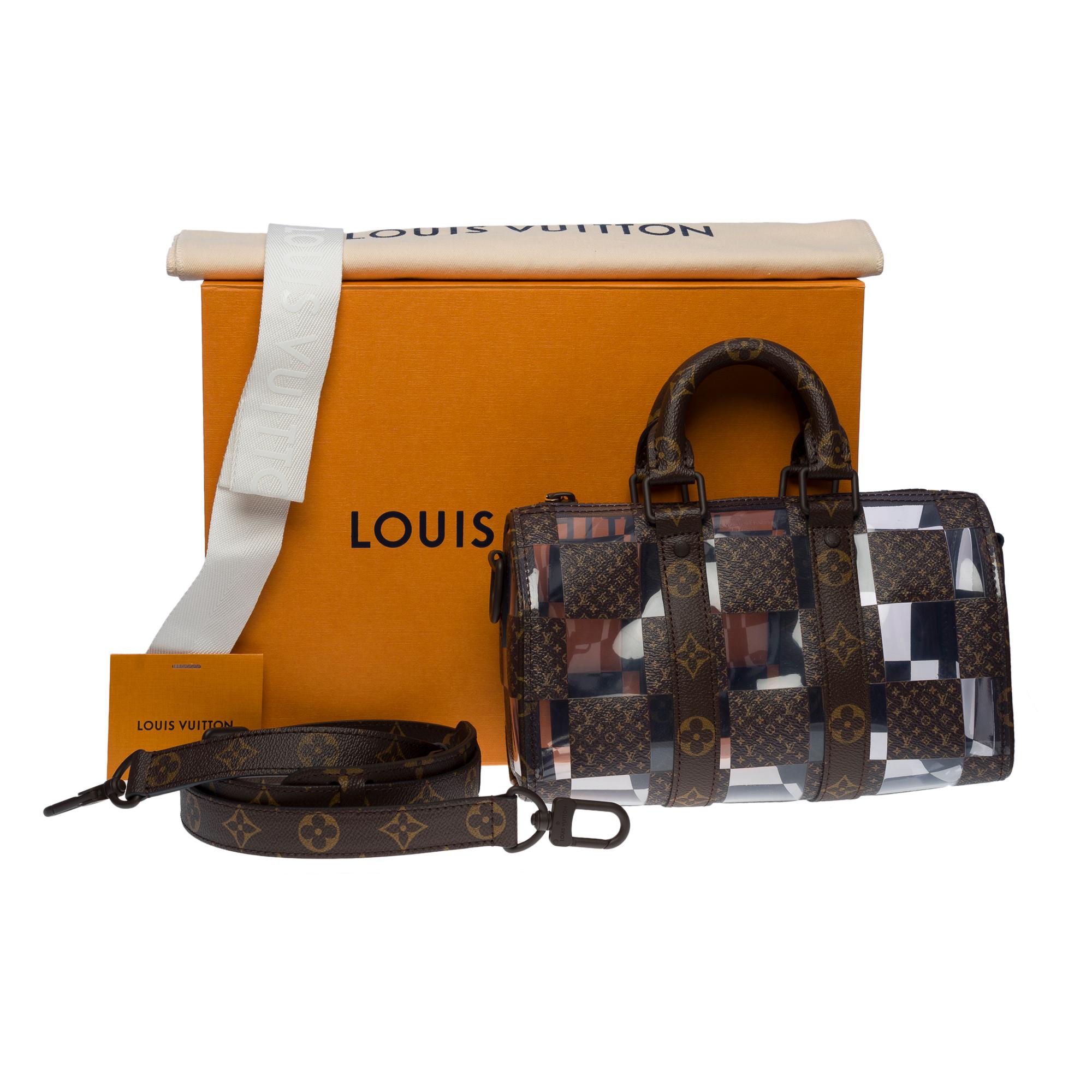 NEW-Louis Vuitton FW 2022 Chess keepall 25 strap Virgil Abloh in canvas and PVC 8