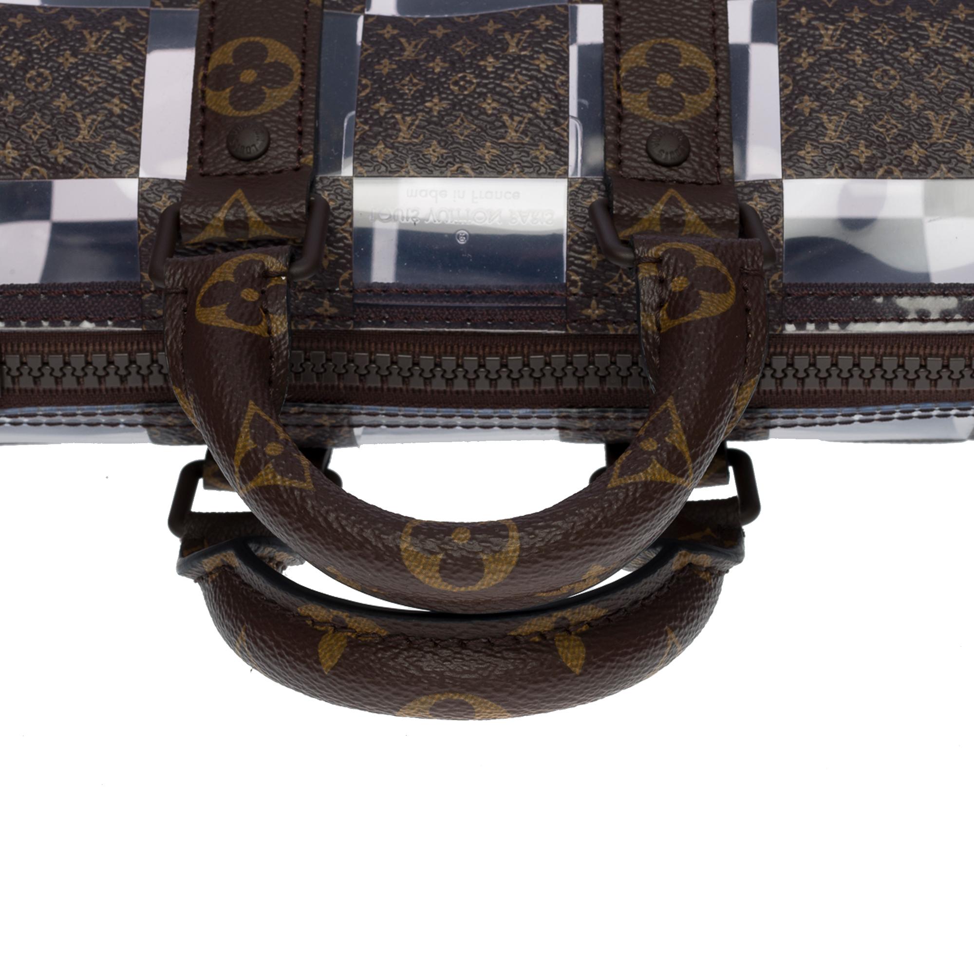NEW-Louis Vuitton FW 2022 Chess keepall 25 strap Virgil Abloh in canvas and PVC 5