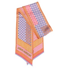 Louis Vuitton Game On White Monogram Multicolor Bandeau Silk Twilly Scarf  861654 at 1stDibs