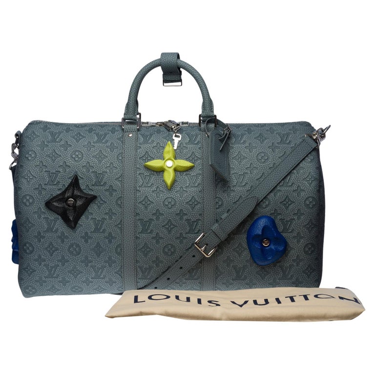 NEW-Louis Vuitton keepall 50 strap Travel bag Spray in Pink/Blue / Virgil  Abloh at 1stDibs