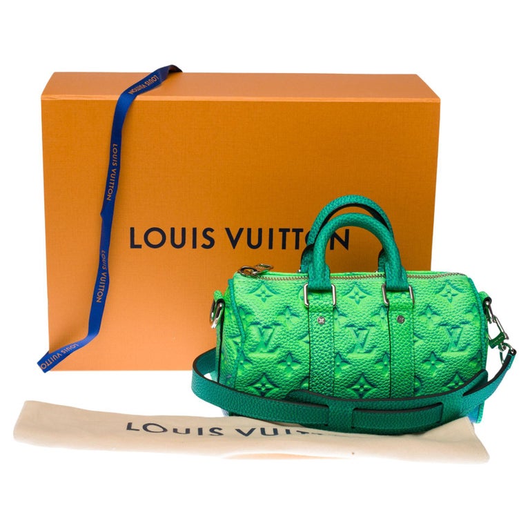 NEW-Louis Vuitton keepall 50 strap Travel bag Spray in Pink/Blue