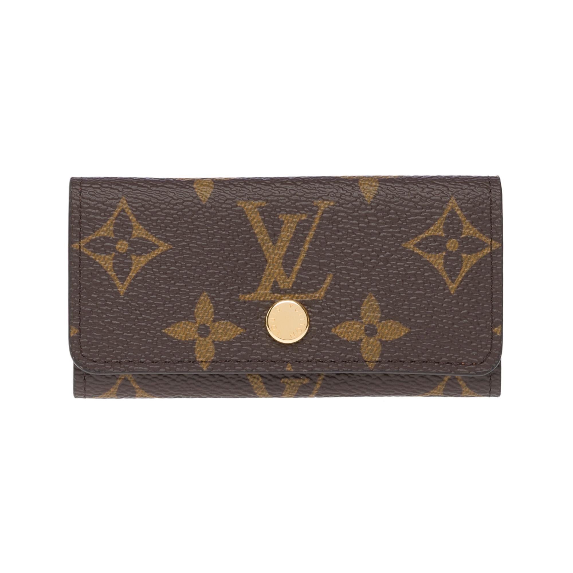 Nouveau Porte-clés Louis Vuitton en toile monogramme marron, GHW Neuf - En vente à Paris, IDF