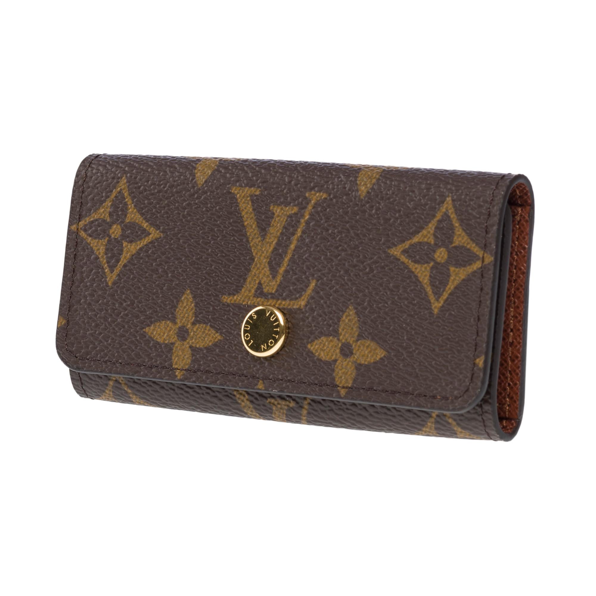 Nouveau Porte-clés Louis Vuitton en toile monogramme marron, GHW en vente 1