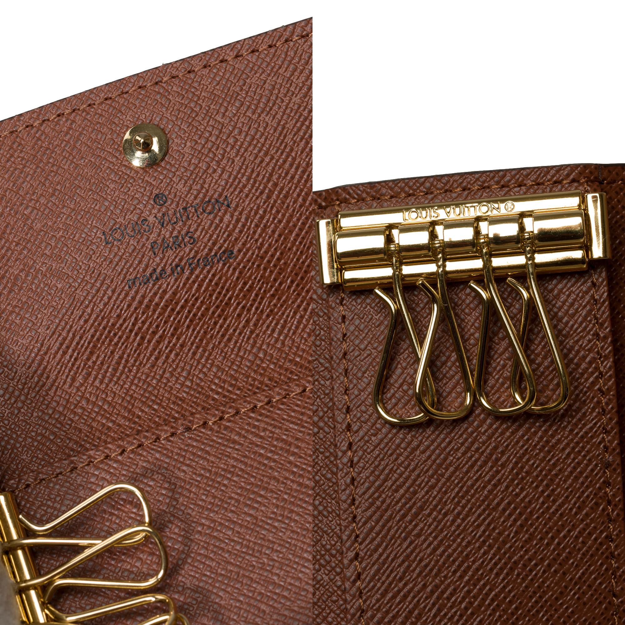 Nouveau Porte-clés Louis Vuitton en toile monogramme marron, GHW en vente 3