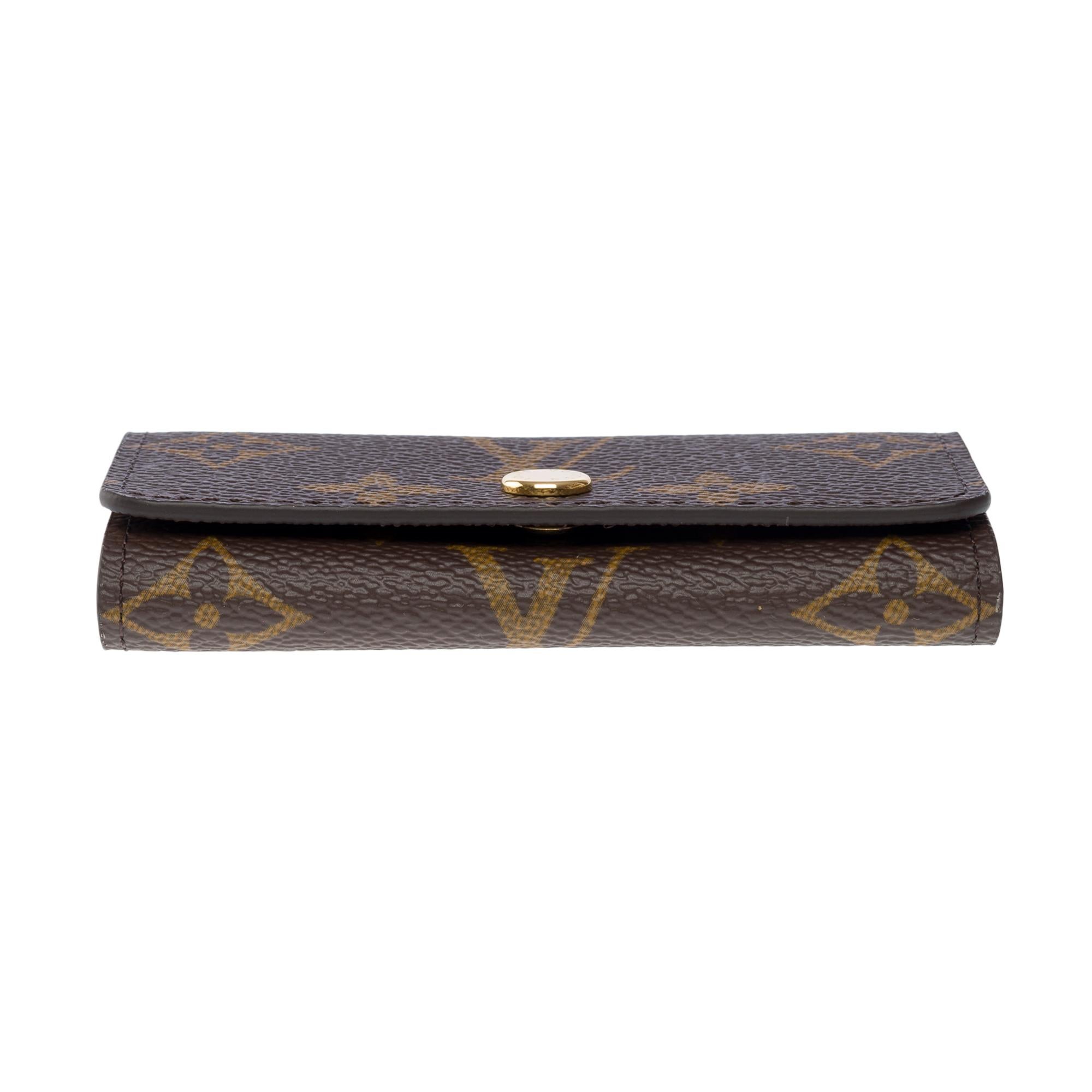 Nouveau Porte-clés Louis Vuitton en toile monogramme marron, GHW en vente 5