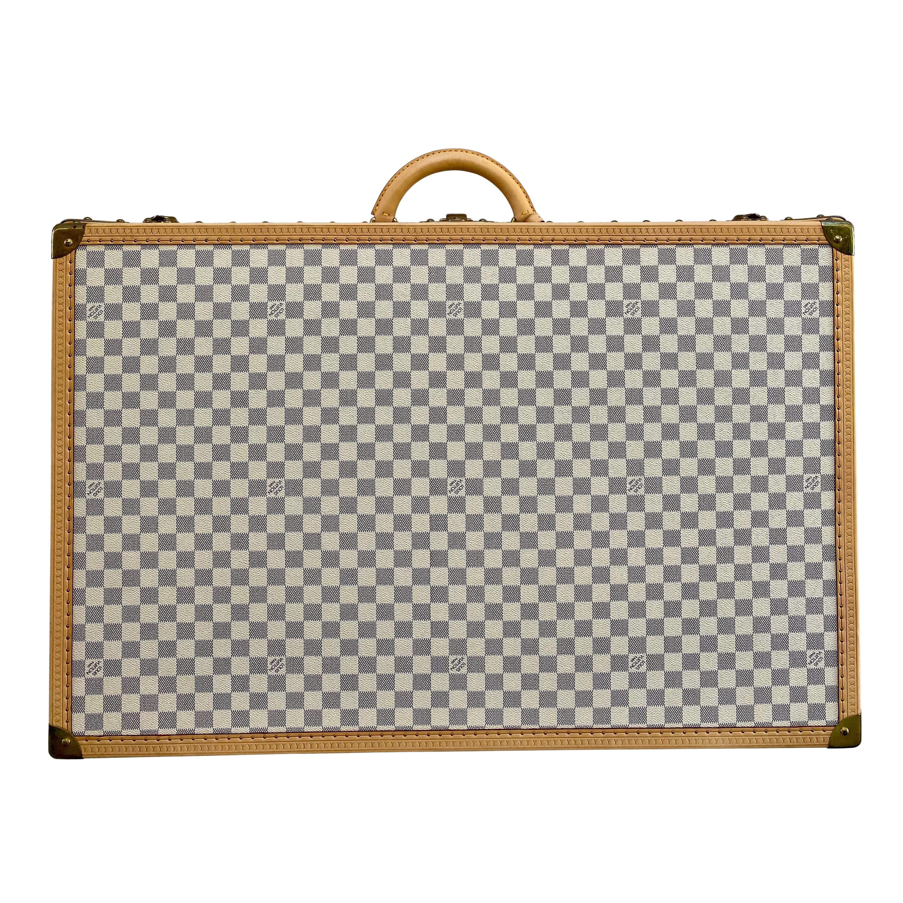 Louis Vuitton Limited Edition Alzer Damier Azur Seltener Reisekoffer 80cm