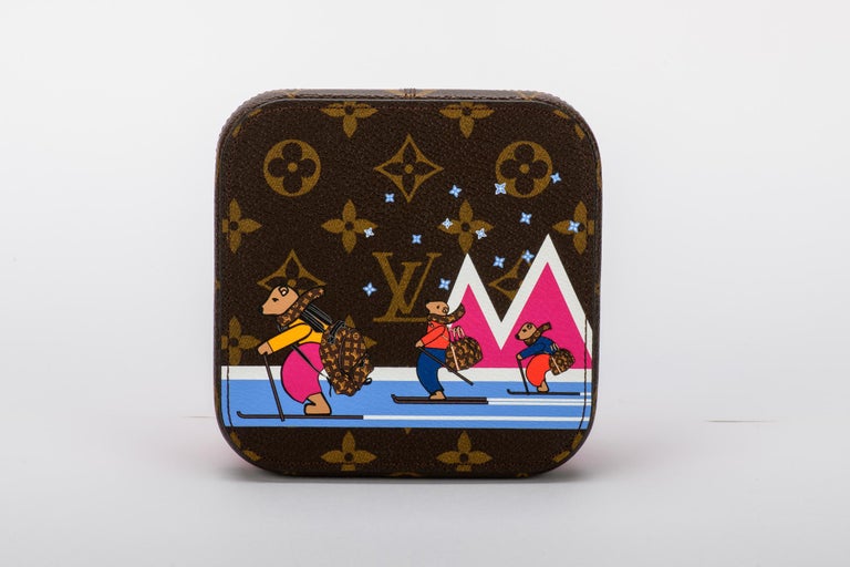 Louis Vuitton Limited Edition Monogram Canvas Skiing Bears WOC