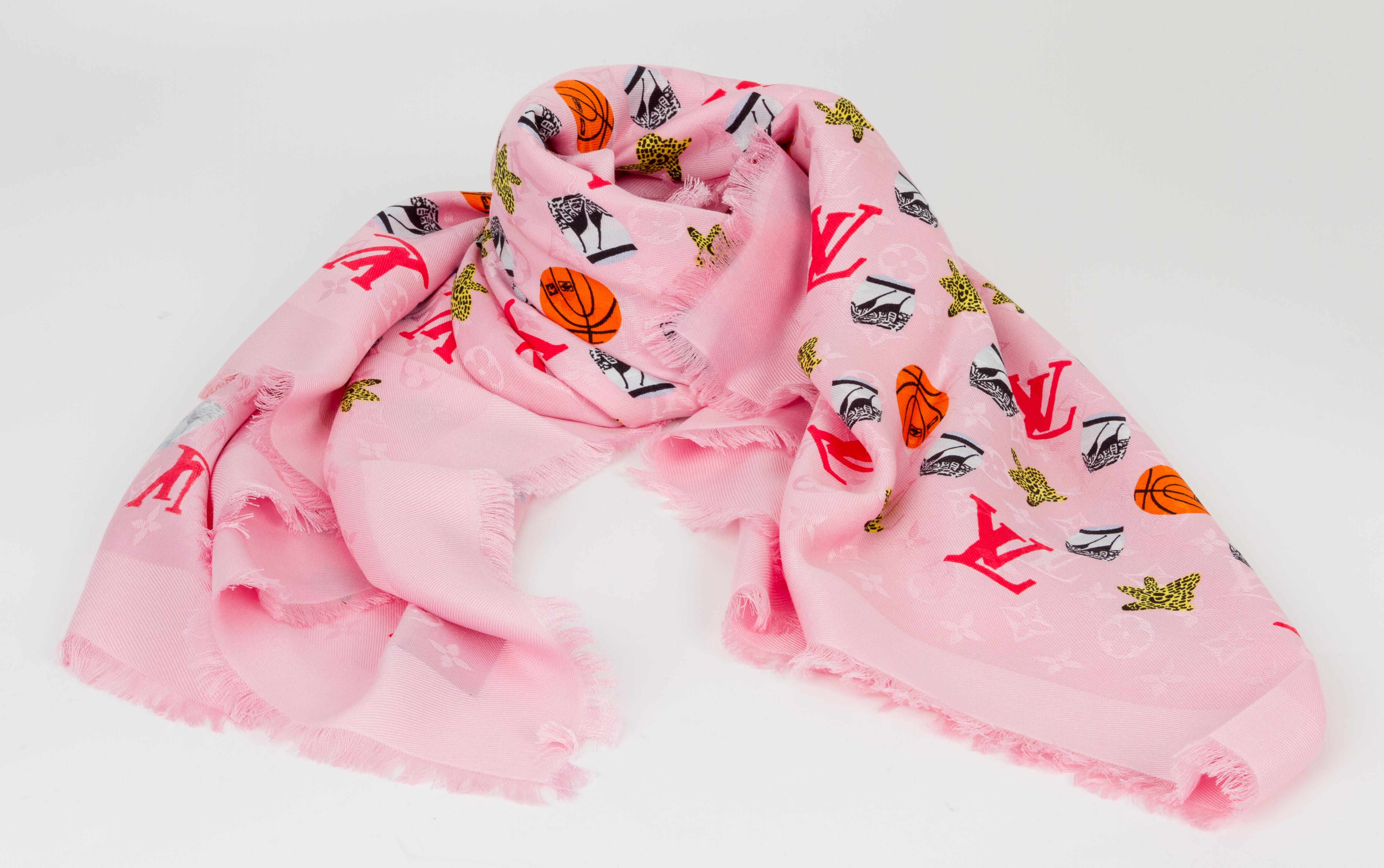 pink louis vuitton shawl