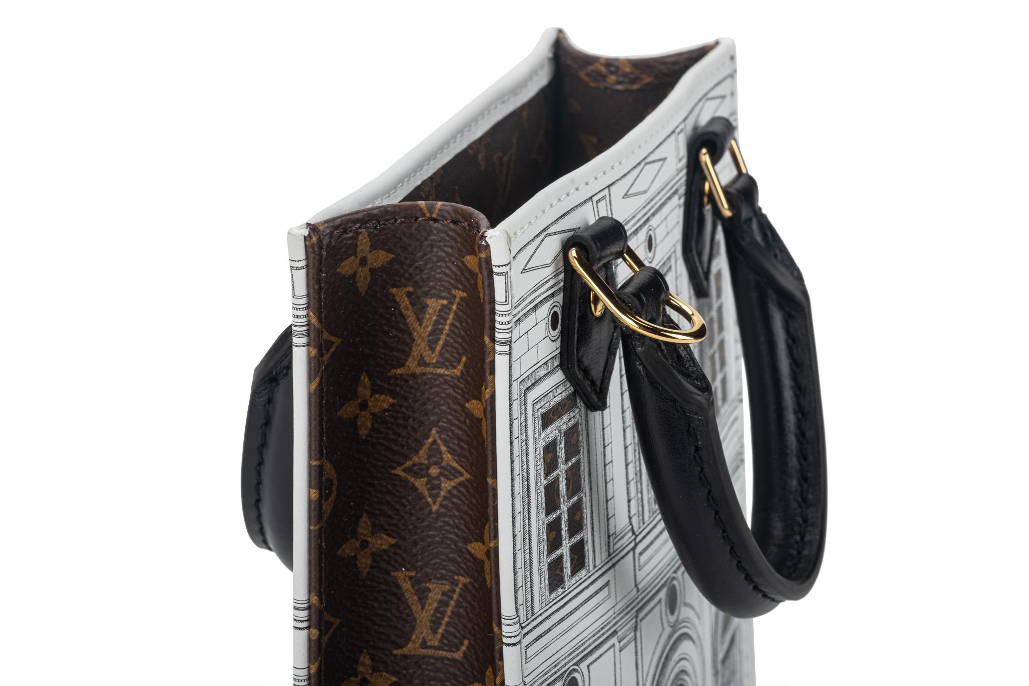 New Louis Vuitton Limited Edition Fornasetti Sac Plat Bag For Sale 2