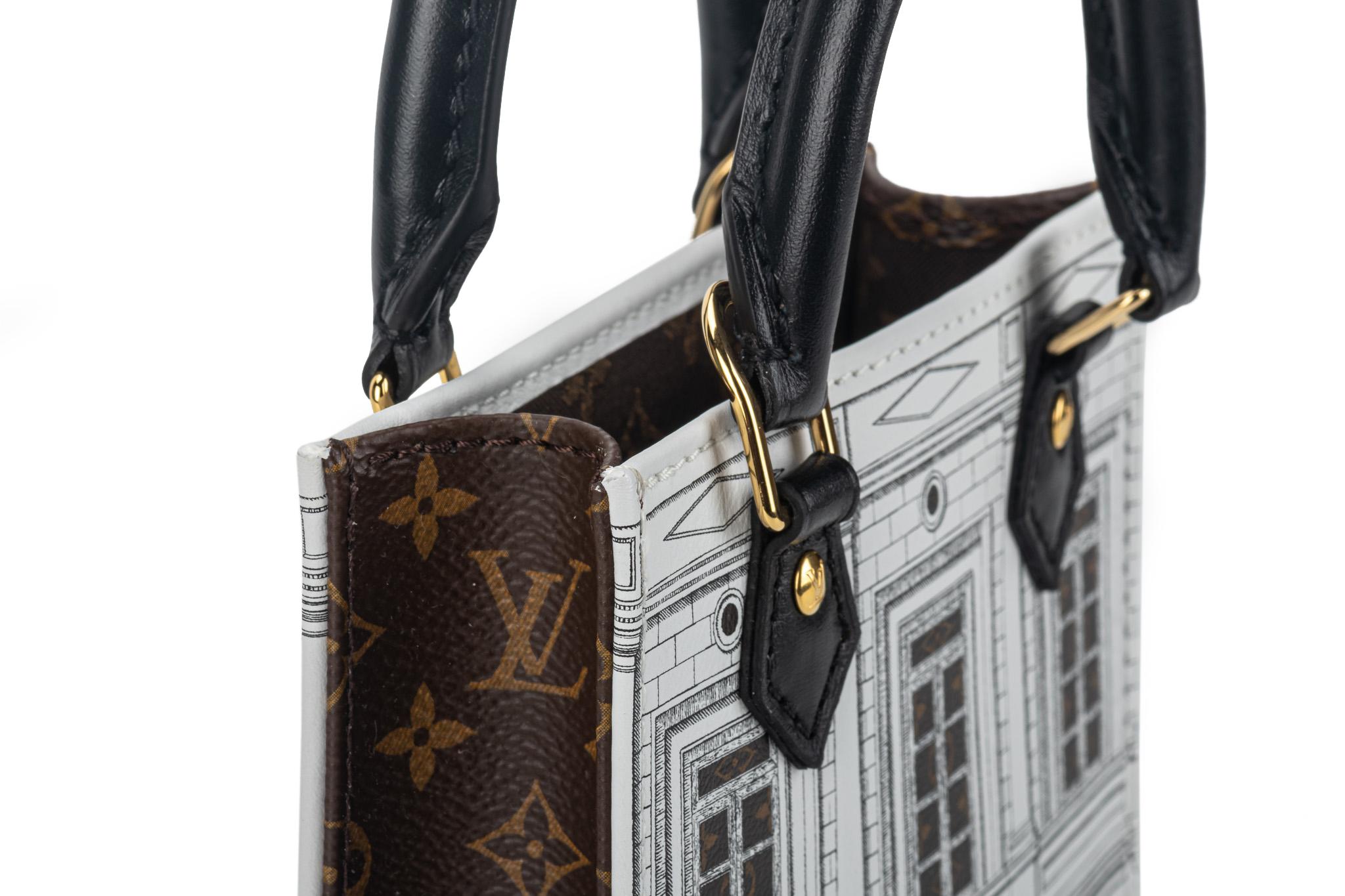 New Louis Vuitton Limited Edition Fornasetti Sac Plat Bag For Sale 3