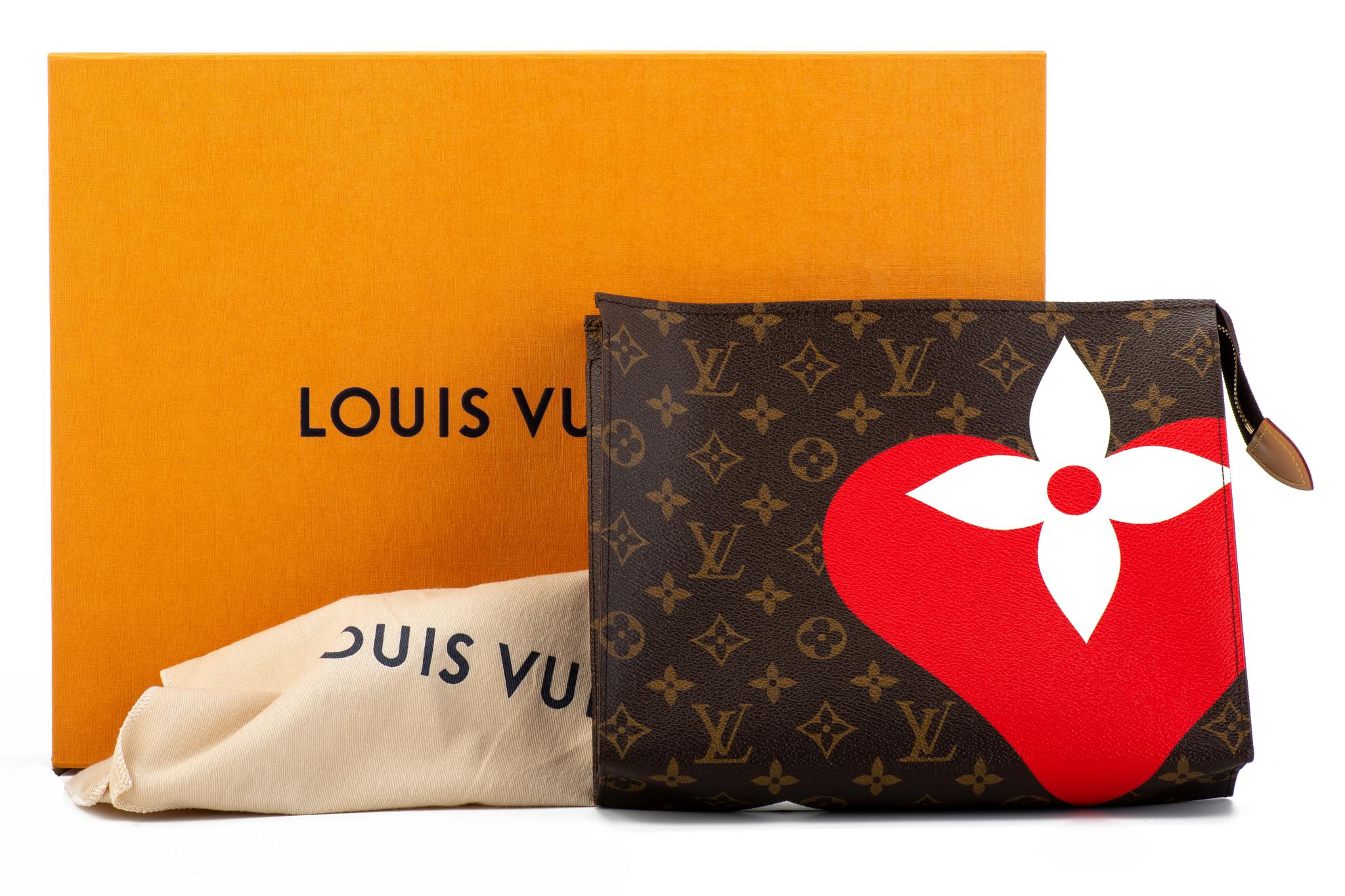 Louis Vuitton Cruise 2021 limited edition heart monogram clutch. Brand new with original dust cover and box.