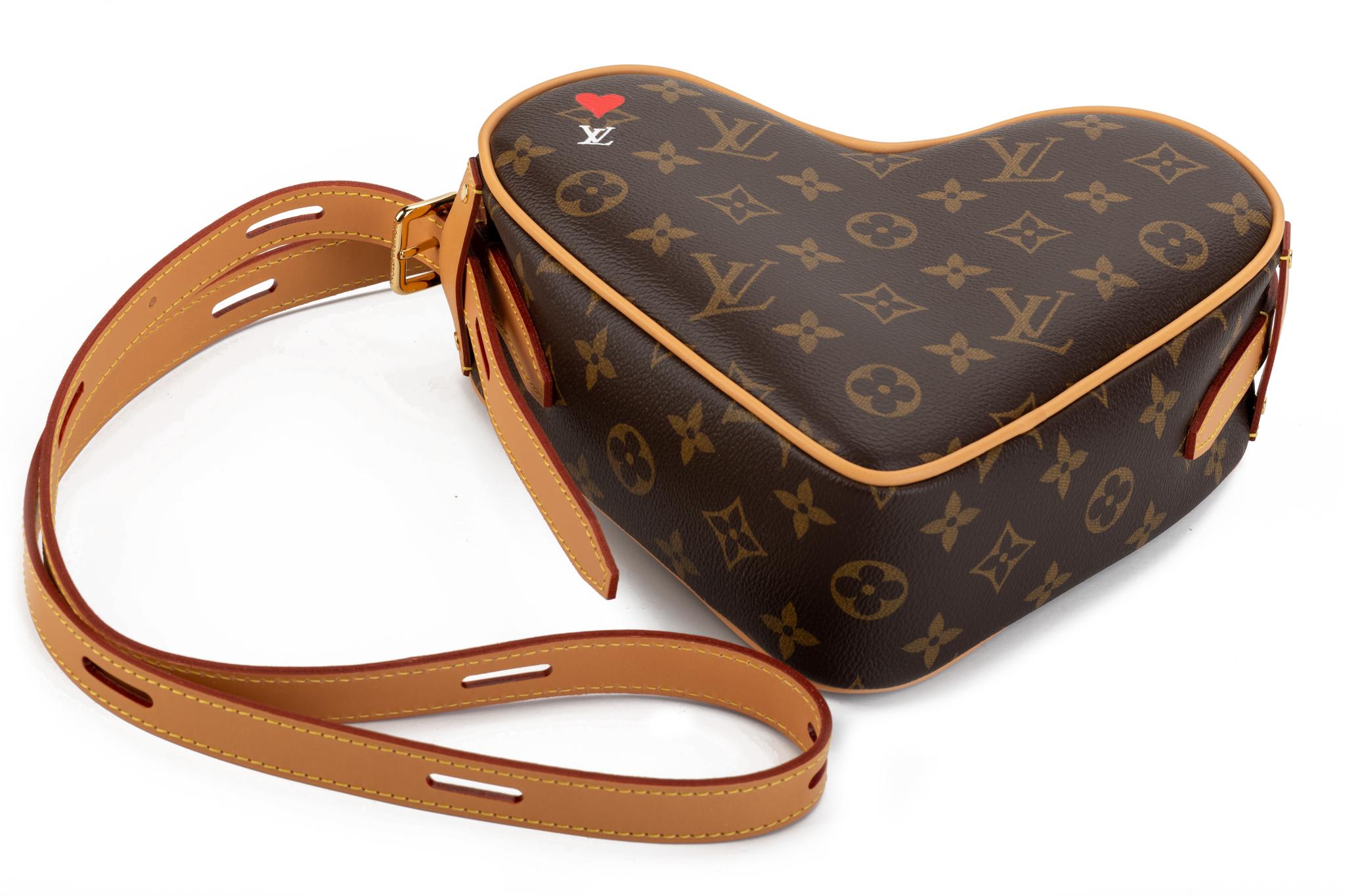 heart shaped louis vuitton cross-body