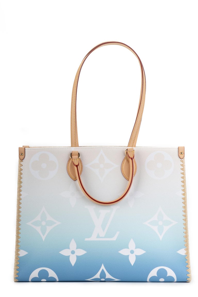 pink and blue lv bag