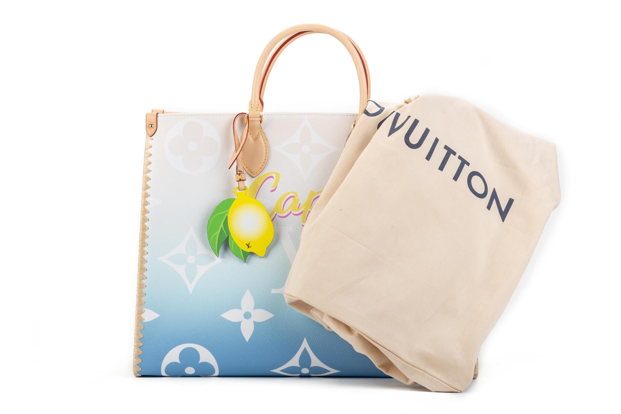Gray New Louis Vuitton Limited Edition On The Go Capri Ombre Bag