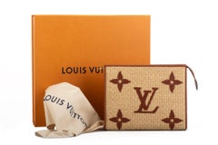 New Louis Vuitton Limited Edition Raffia Clutch Bag