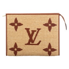 New Louis Vuitton Limited Edition Raffia Clutch Bag