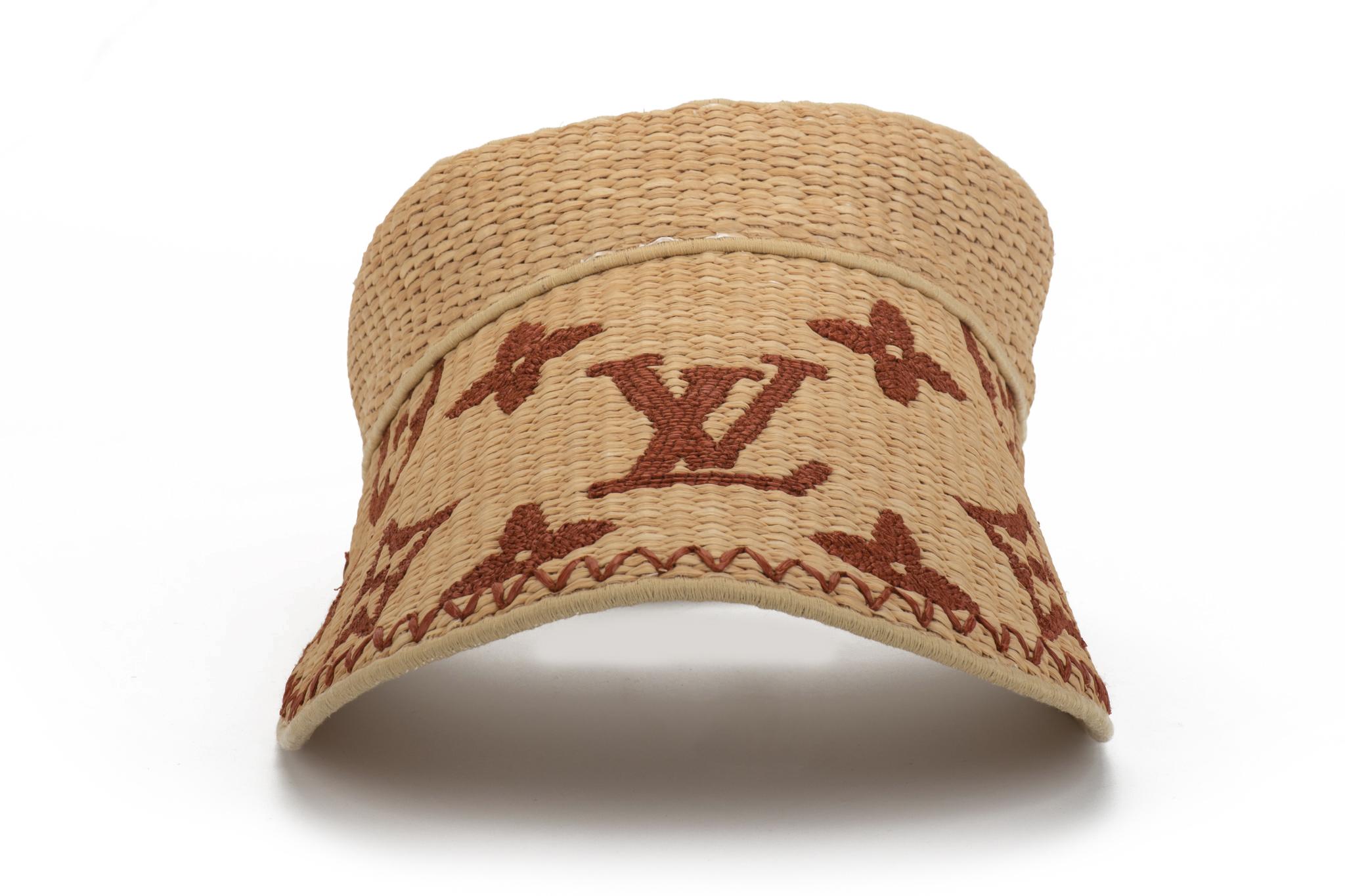 Beautiful Raffia Visor, Completely sold-out. From the By the Pool collection, summer 2021. Brand new, all tags still attached. Will include original box. One size fits all. Bought directly from Louis Vuitton, special order.