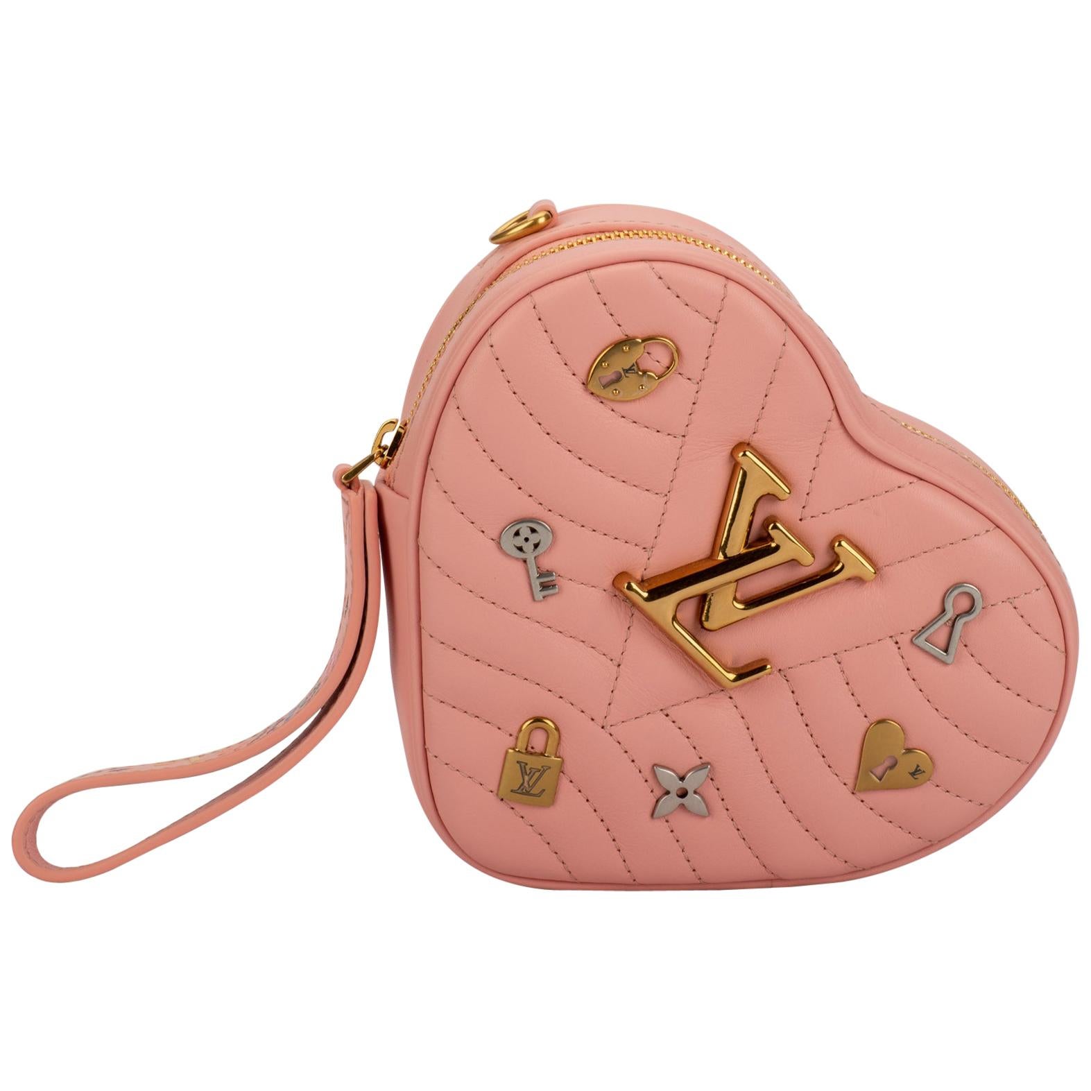 New Louis Vuitton Limited Edition Red Heart Clutch Belt Bag For Sale