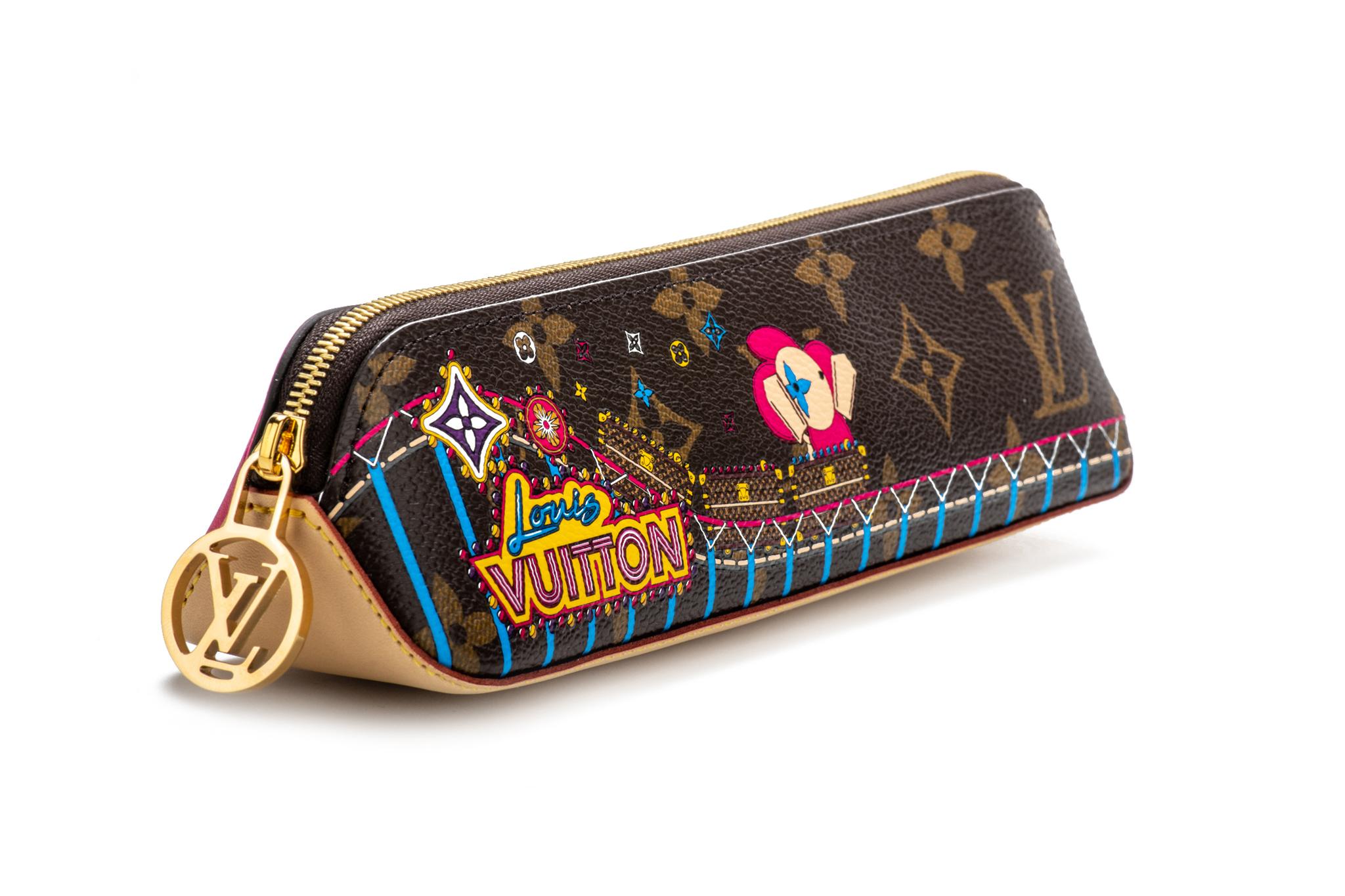 Louis Vuitton Paris Pencil Pouch Vivienne Holiday Monogram Canvas/Pink in  Coated Canvas with Gold-tone - US