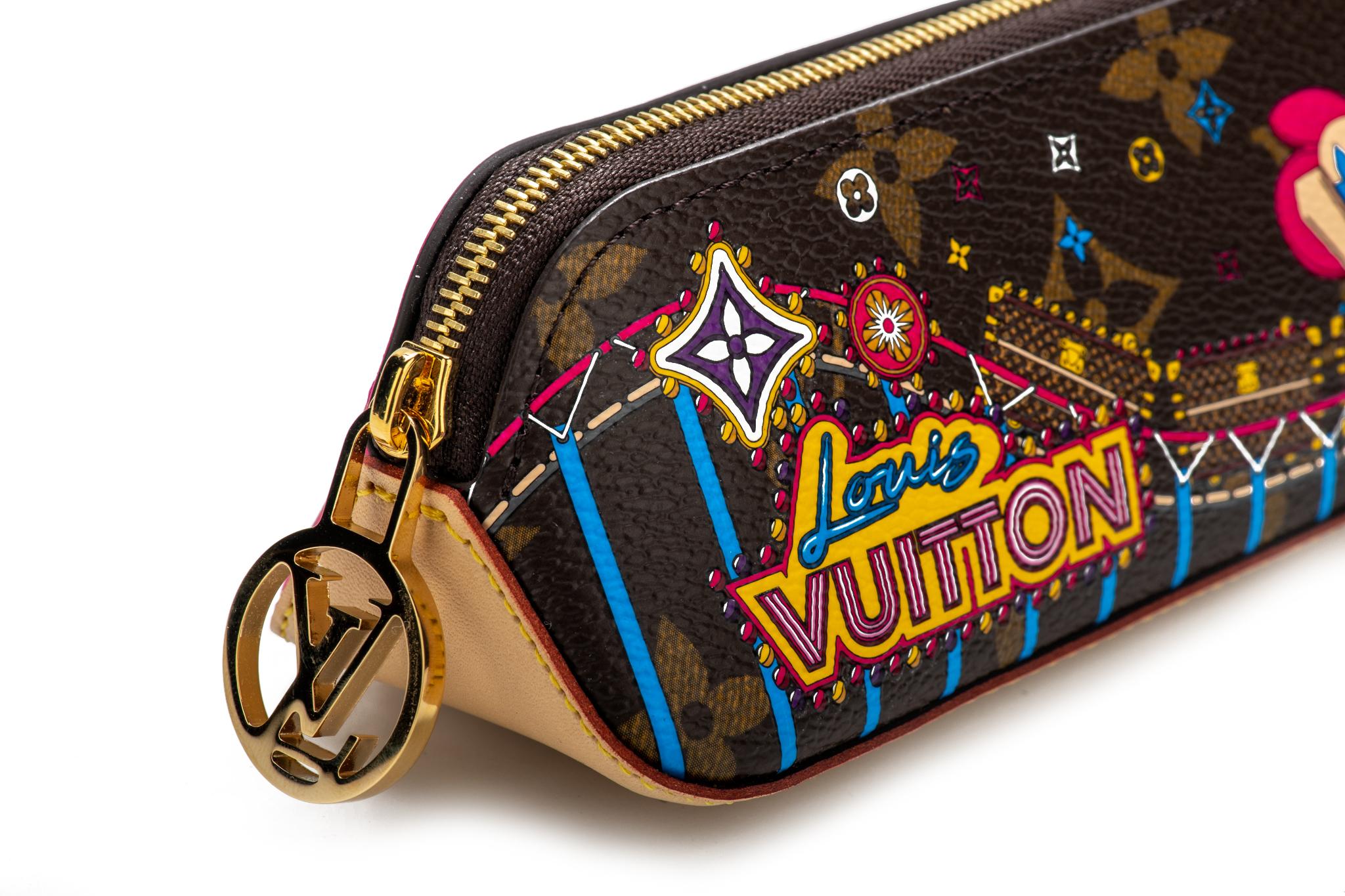 Black New Louis Vuitton Limited Edition Rollercoaster Pencil Case