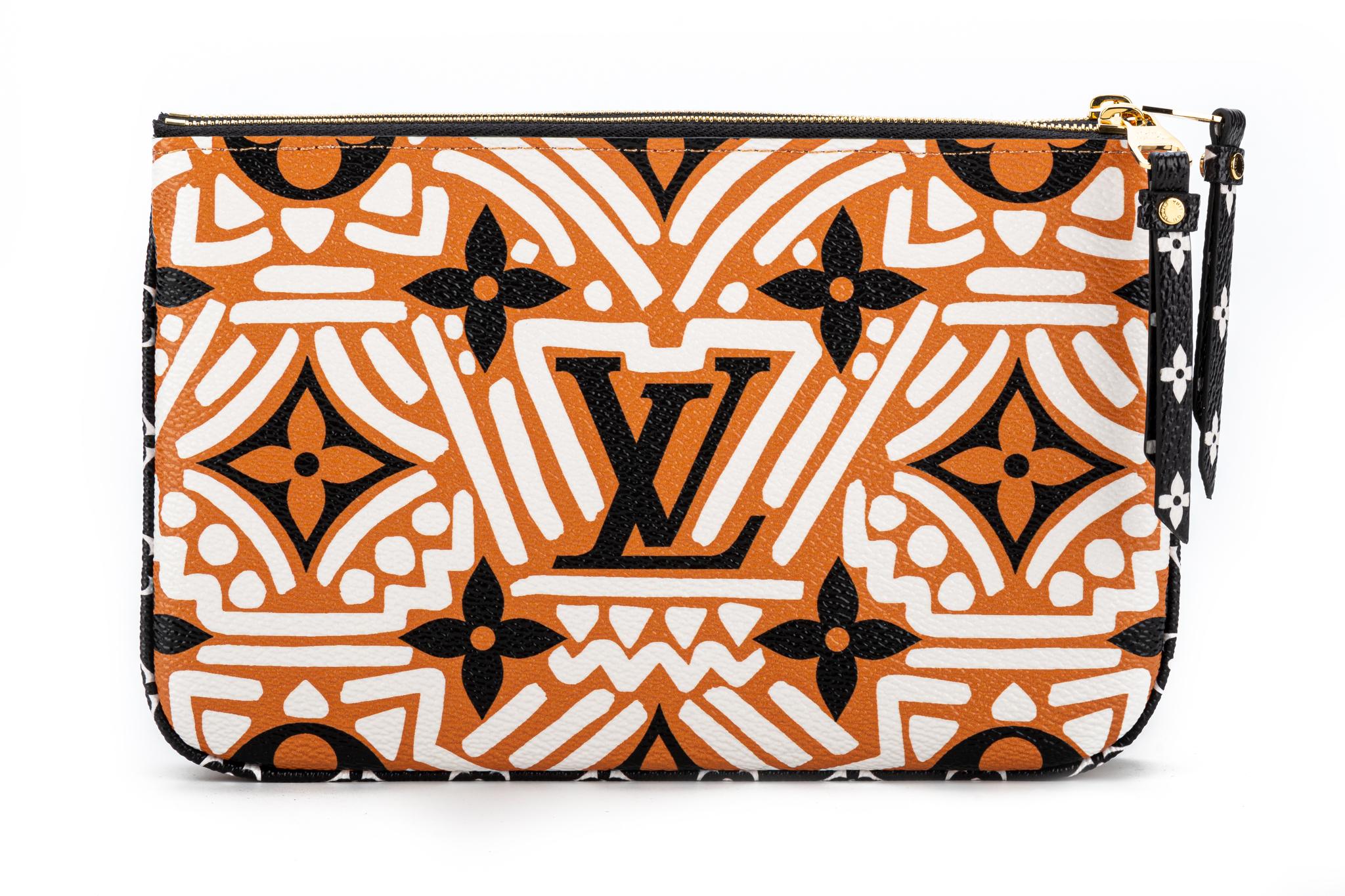 Beige New Louis Vuitton Limited Edition Tribal Double Pochette Bag