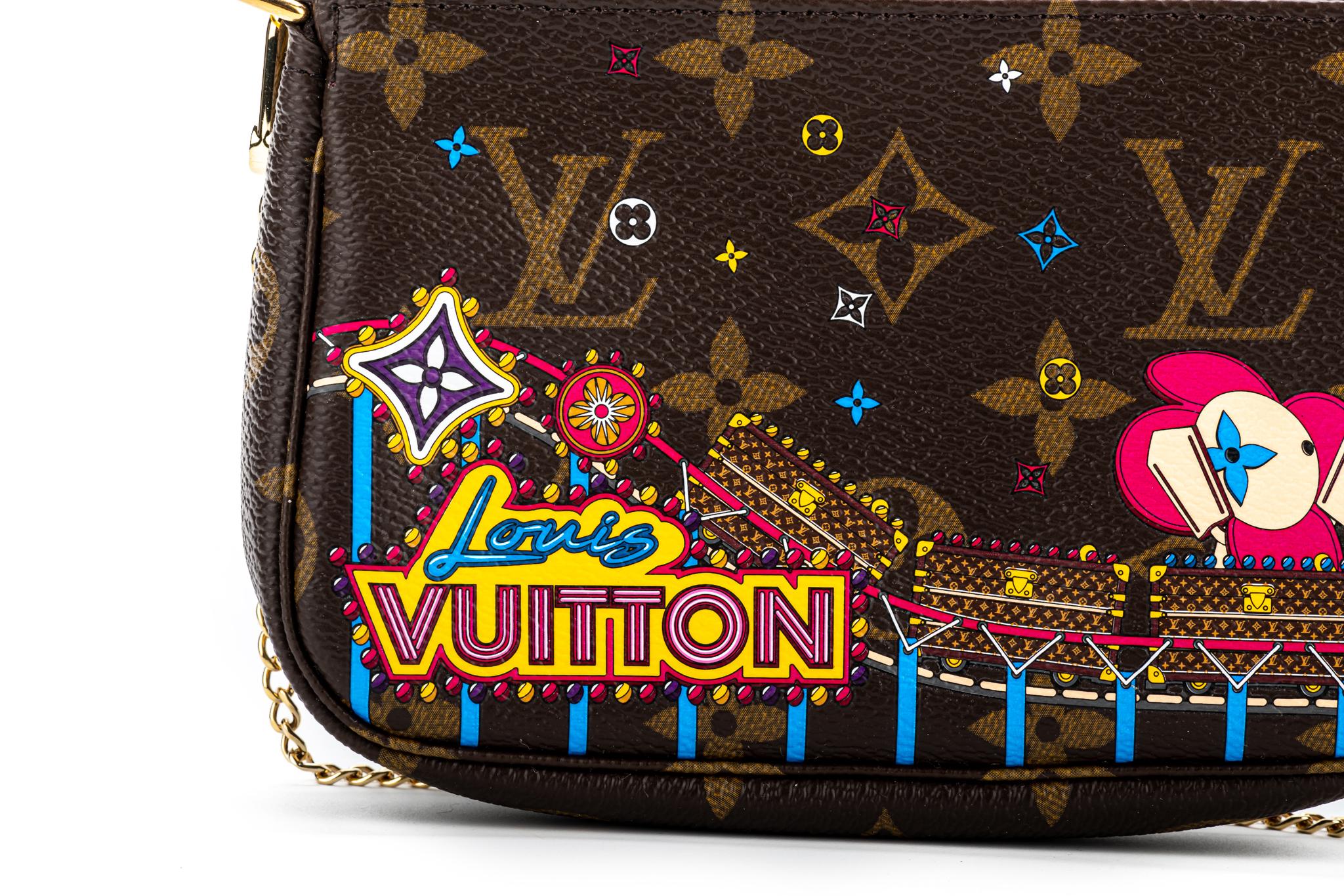 Black New Louis Vuitton Luna Park Christmas 20 Pochette Bag For Sale