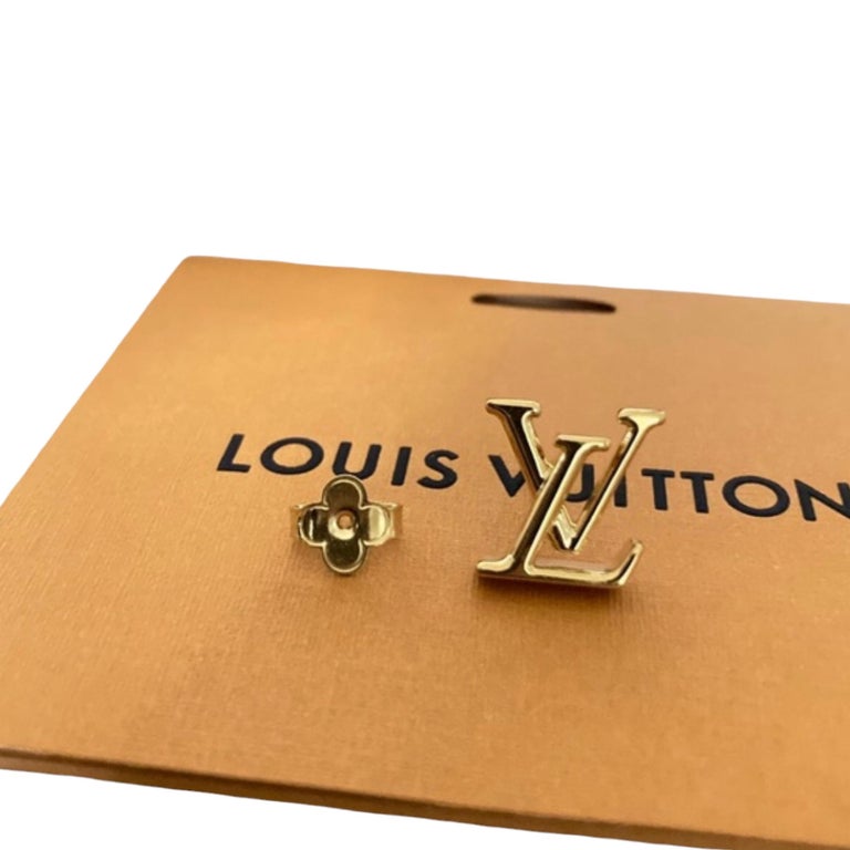 Louis Vuitton LV Iconic Earrings 2022 Cruise, Gold