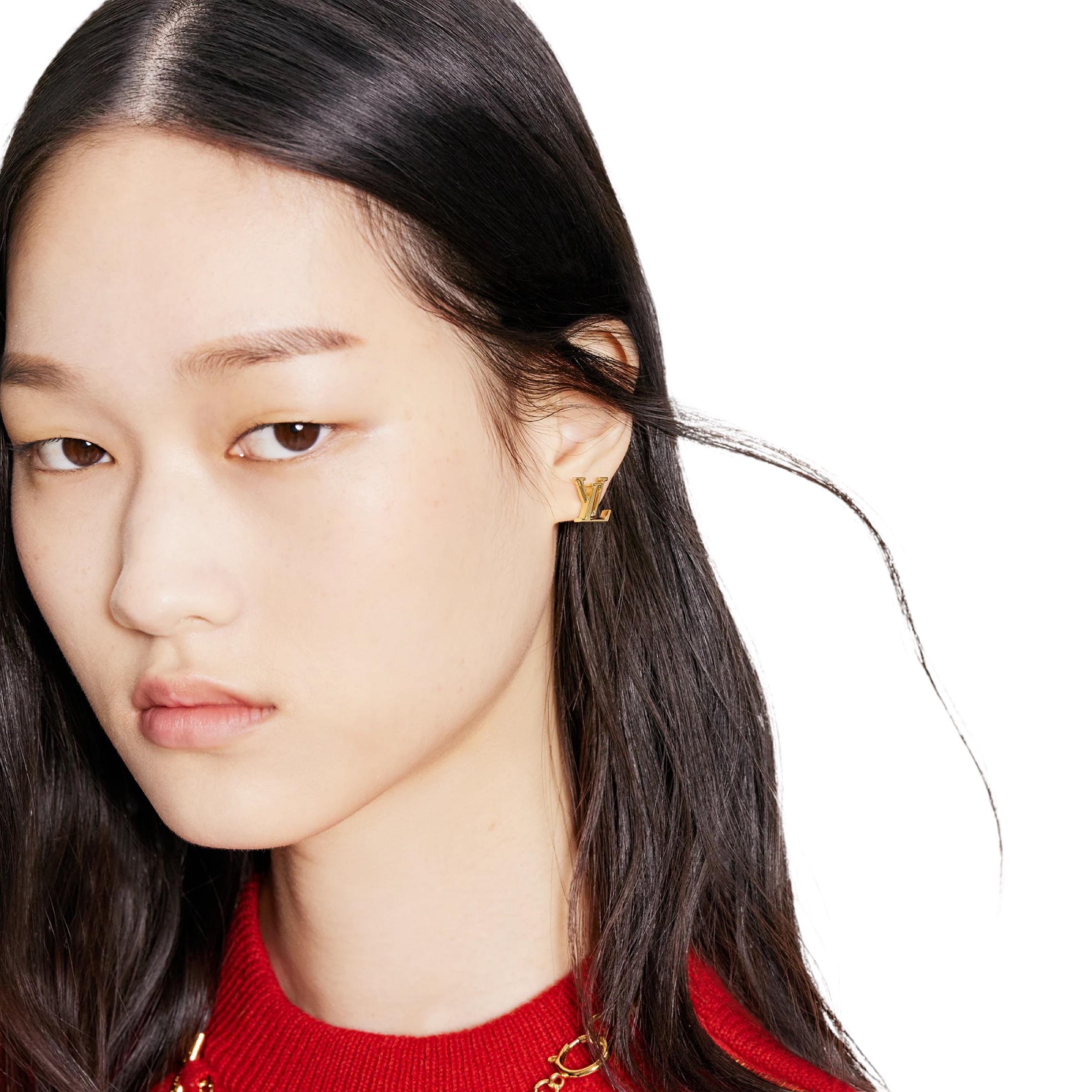 NEW Louis Vuitton LV Iconic Earrings Gold Hardware Cruise Collection M00610 For Sale 7