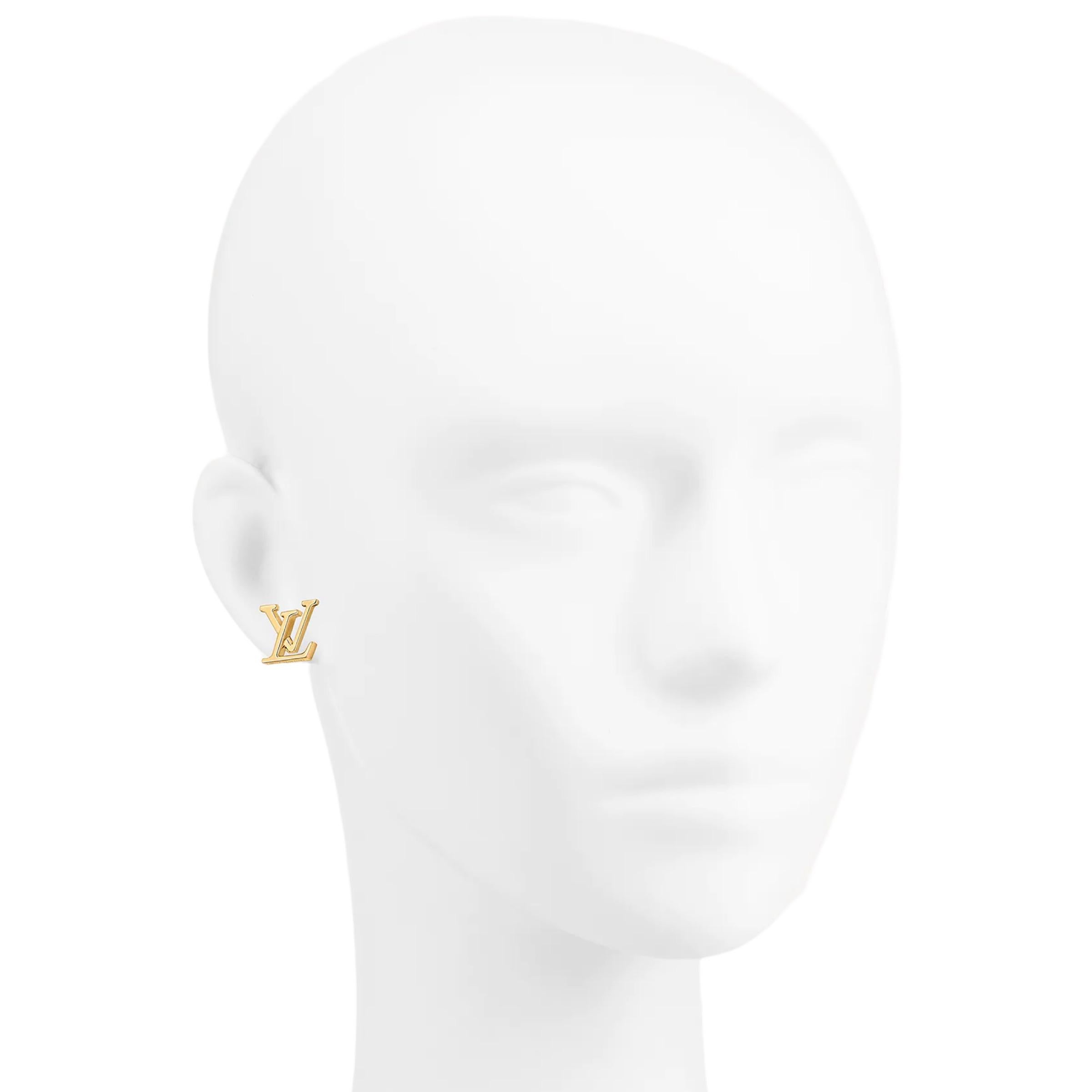 NEW Louis Vuitton LV Iconic Earrings Gold Hardware Cruise Collection M00610 For Sale 9