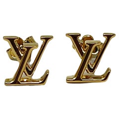 NEW Louis Vuitton LV Iconic Earrings Gold Hardware Cruise Collection M00610