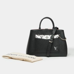 New Louis Vuitton Marelle MM handbag strap in black epi leather, GHW