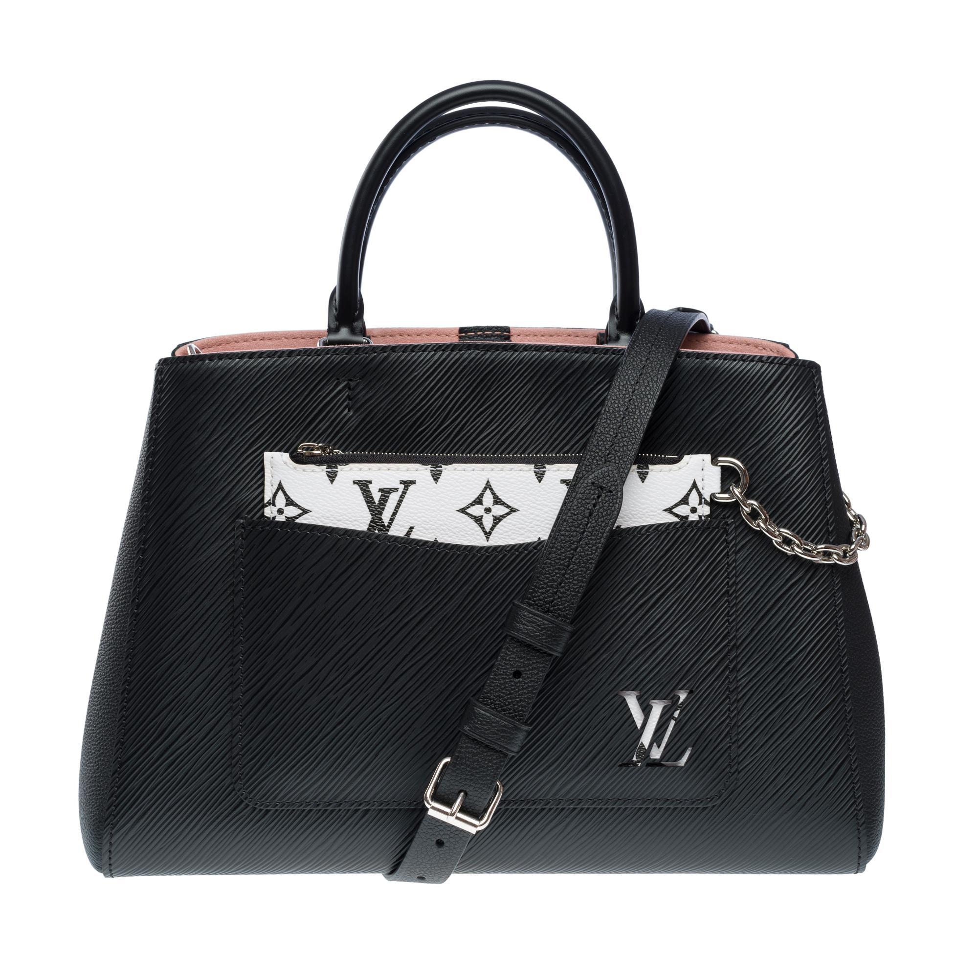 New Louis Vuitton Marelle MM handbag strap in black epi leather, GHW In New Condition For Sale In Paris, IDF