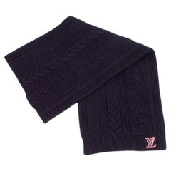 New Louis Vuitton Men LV Logo Echarpes Heavy Knitted Scarf