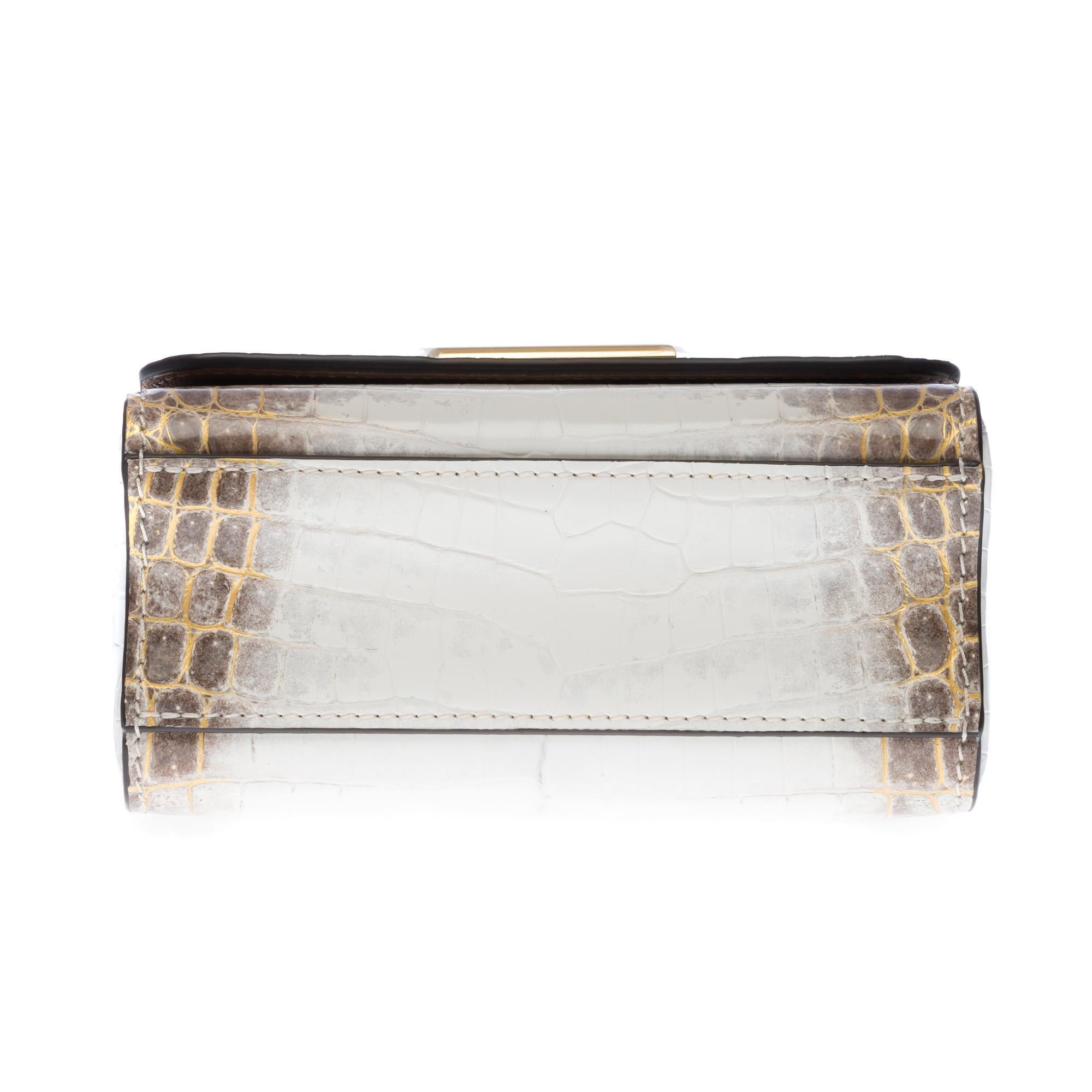 NEU Louis Vuitton Mini-Twist-Schultertasche aus weißem Krokodilleder und GHW 5