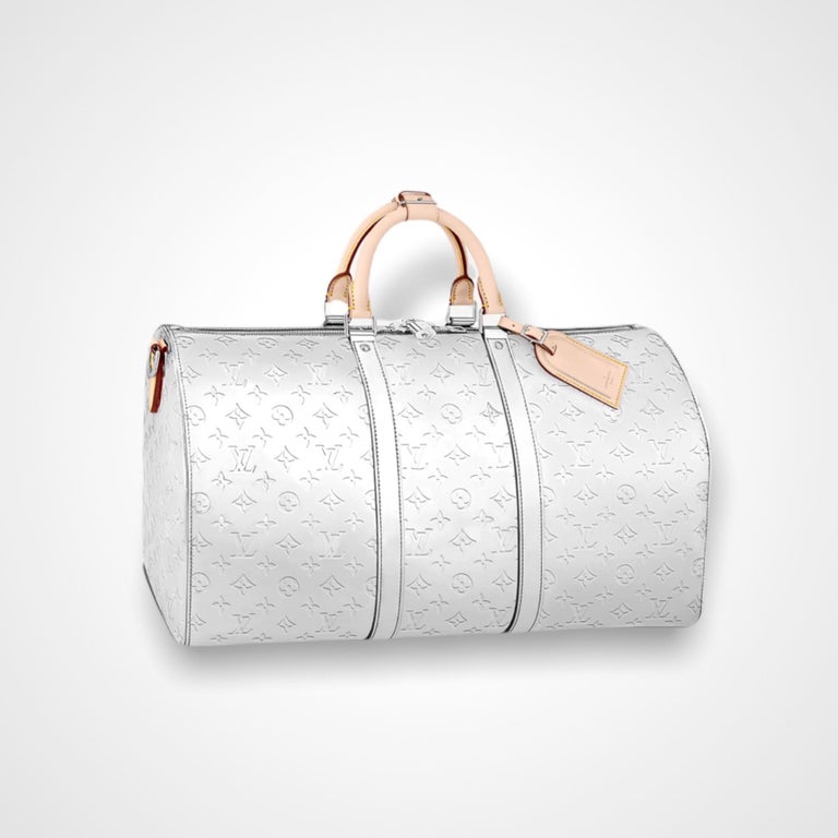 NEW Louis Vuitton Monogram Mirror Canvas LV Logo Keepall 50 Weekender  Duffle Bag at 1stDibs