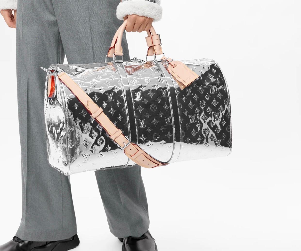 NEW Louis Vuitton Monogram Mirror Canvas LV Logo Keepall 50 Weekender Duffle Bag 2