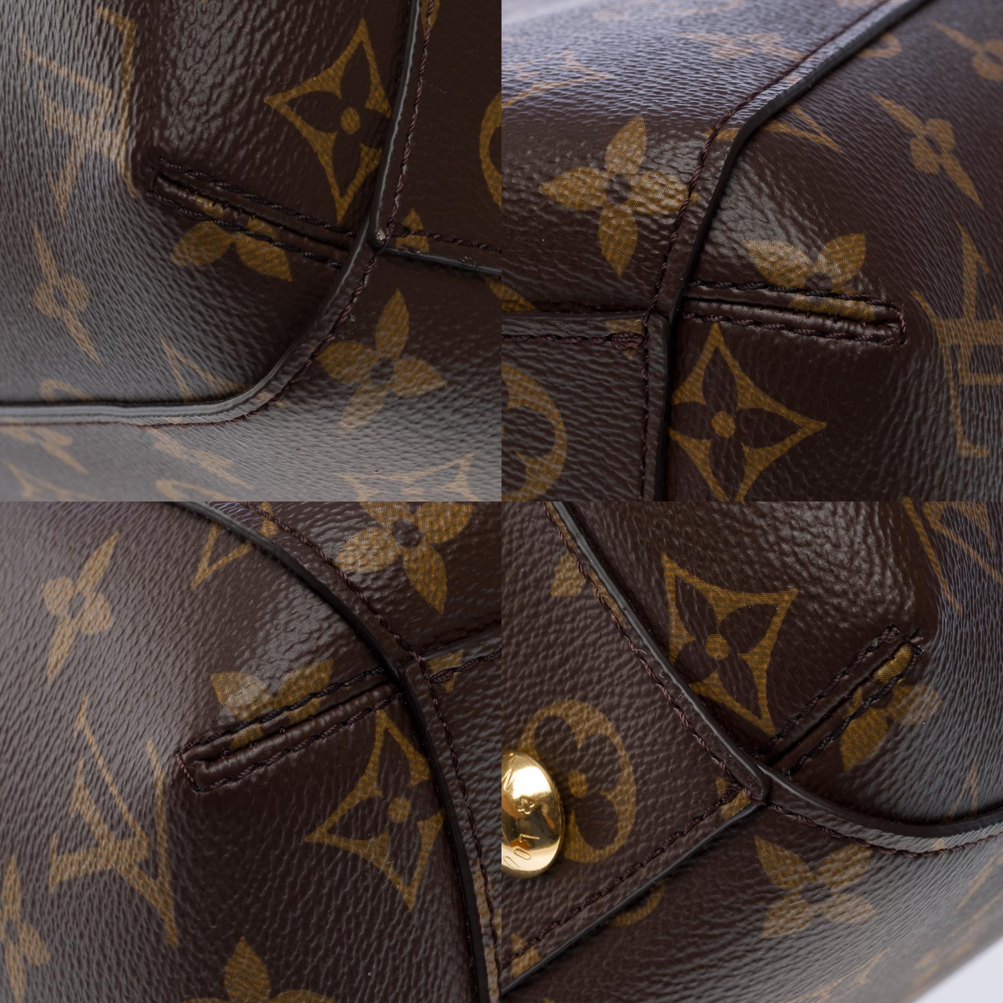 New Louis Vuitton Montaigne MM handbag strap in brown monogram canvas, GHW For Sale 6
