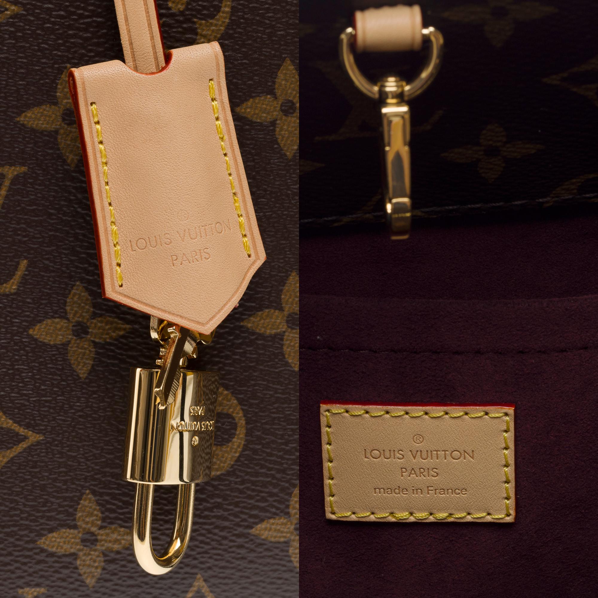 New Louis Vuitton Montaigne MM handbag strap in brown monogram canvas, GHW For Sale 2