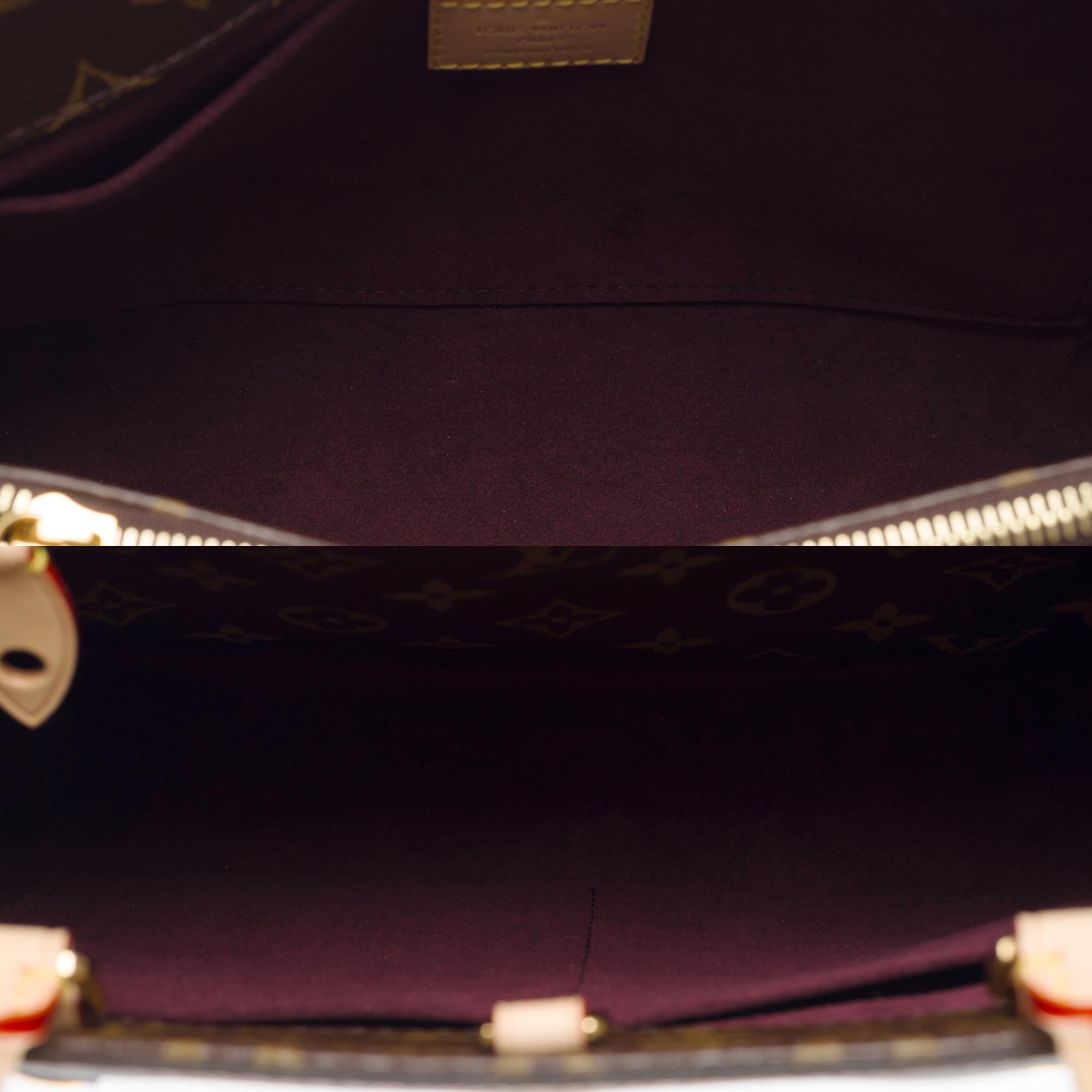 New Louis Vuitton Montaigne MM handbag strap in brown monogram canvas, GHW For Sale 3