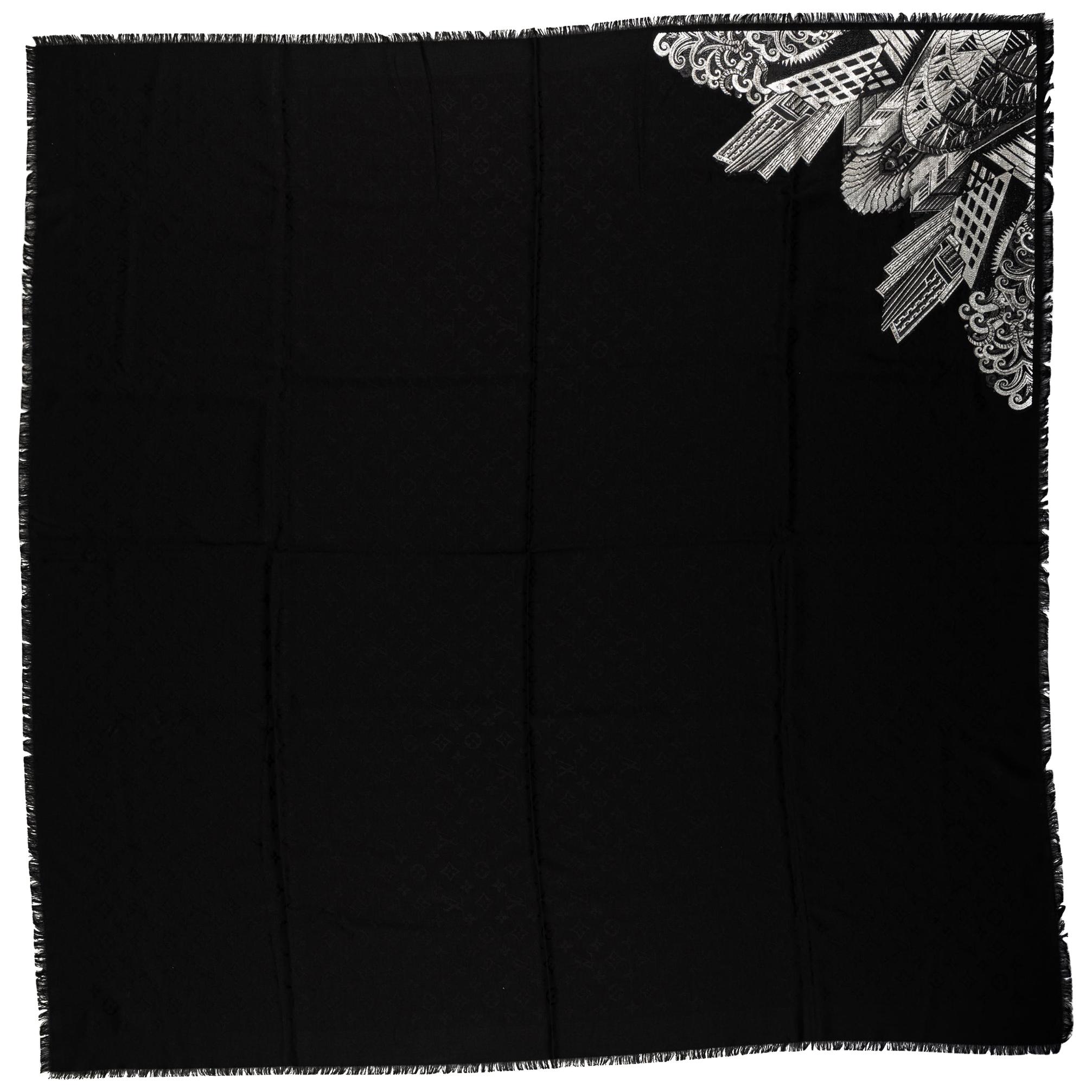 New Louis Vuitton New York Limited Edition Black Shawl