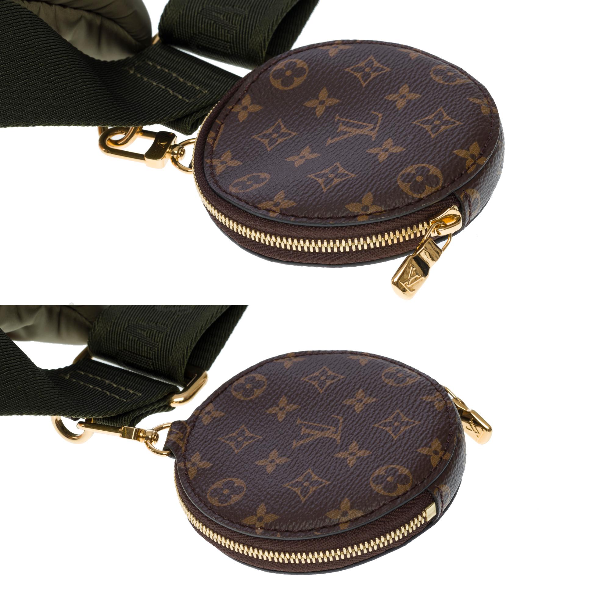 New Louis Vuitton Pillow Maxi Pochette shoulder bag in khaki/Beige nylon, GHW For Sale 9