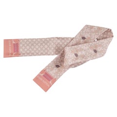 New Louis Vuitton Pink Dogs Monogram Silk Twilly Scarf at 1stDibs