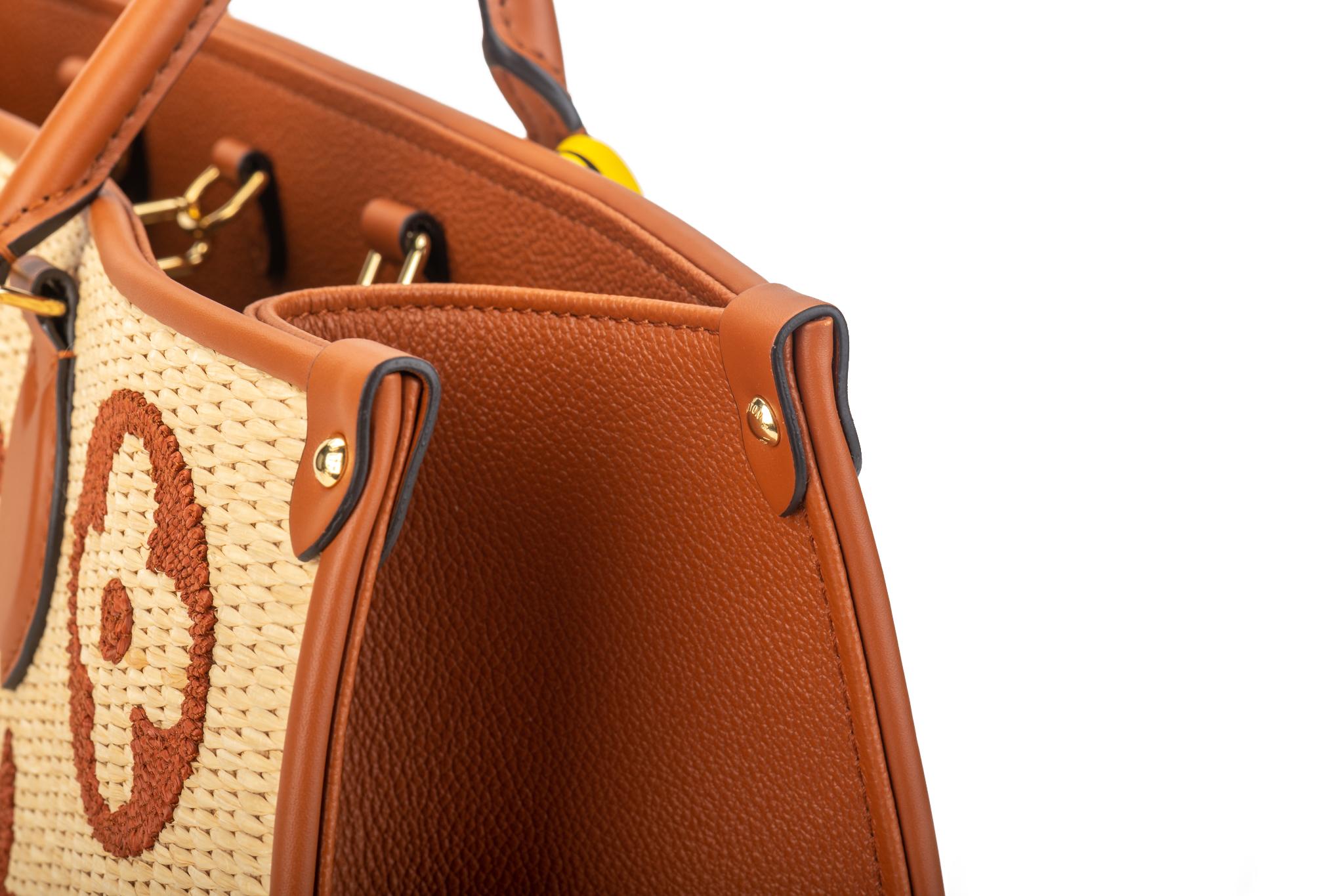 New Louis Vuitton Raffia Limited.Edition On The Go Bag with Box 10