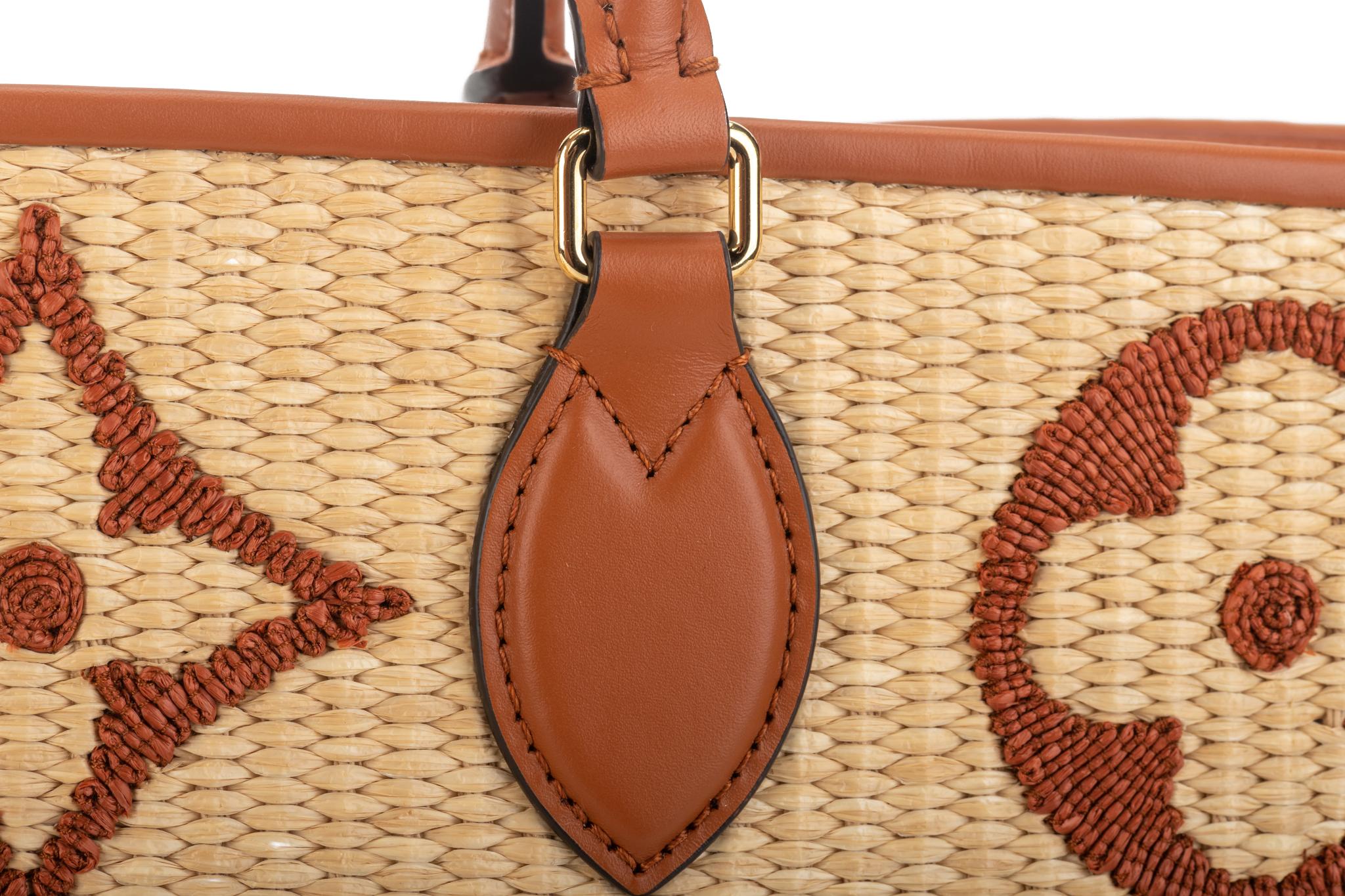 New Louis Vuitton Raffia Limited.Edition On The Go Bag with Box 13
