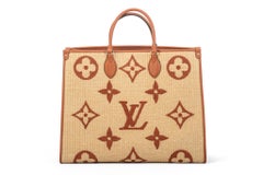 New Louis Vuitton Raffia Limited.Edition On The Go Bag with Box