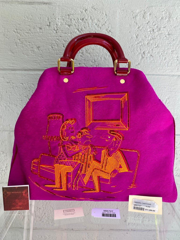 NEW LOUIS VUITTON Rare Fuchsia Runway Cartoon Art Firebird Limited Edition  Bag For Sale at 1stDibs