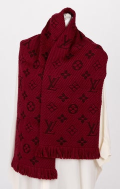 Nuova sciarpa Louis Vuitton con frangia intrecciata rossa e nera