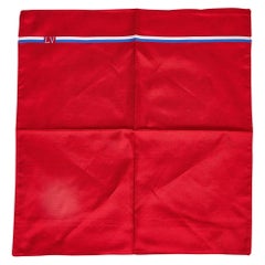 New Louis Vuitton Red Blue Cotton Pocket Square Scarf