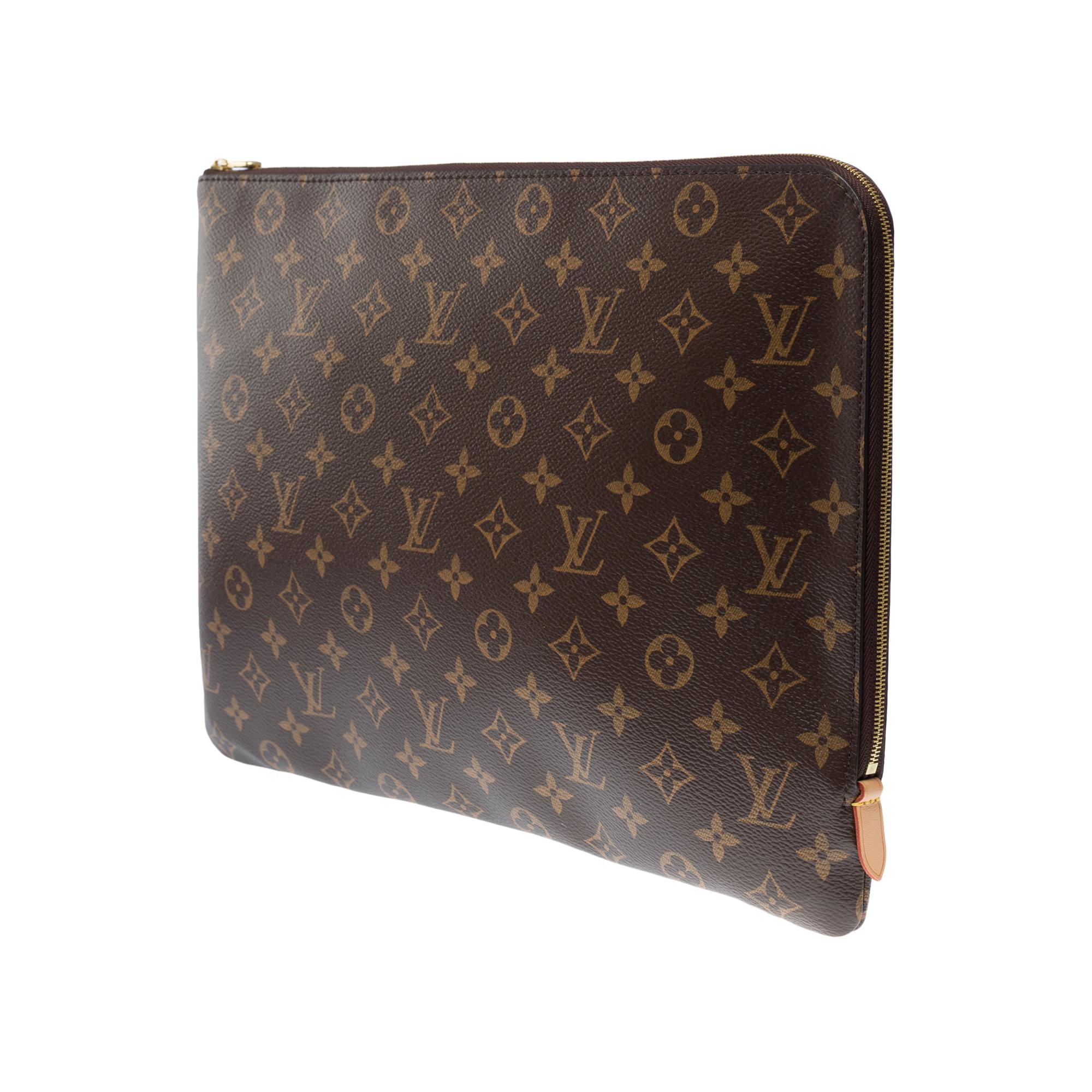 New Louis Vuitton Travel Briefcase in brown monogram canvas, GHW 1